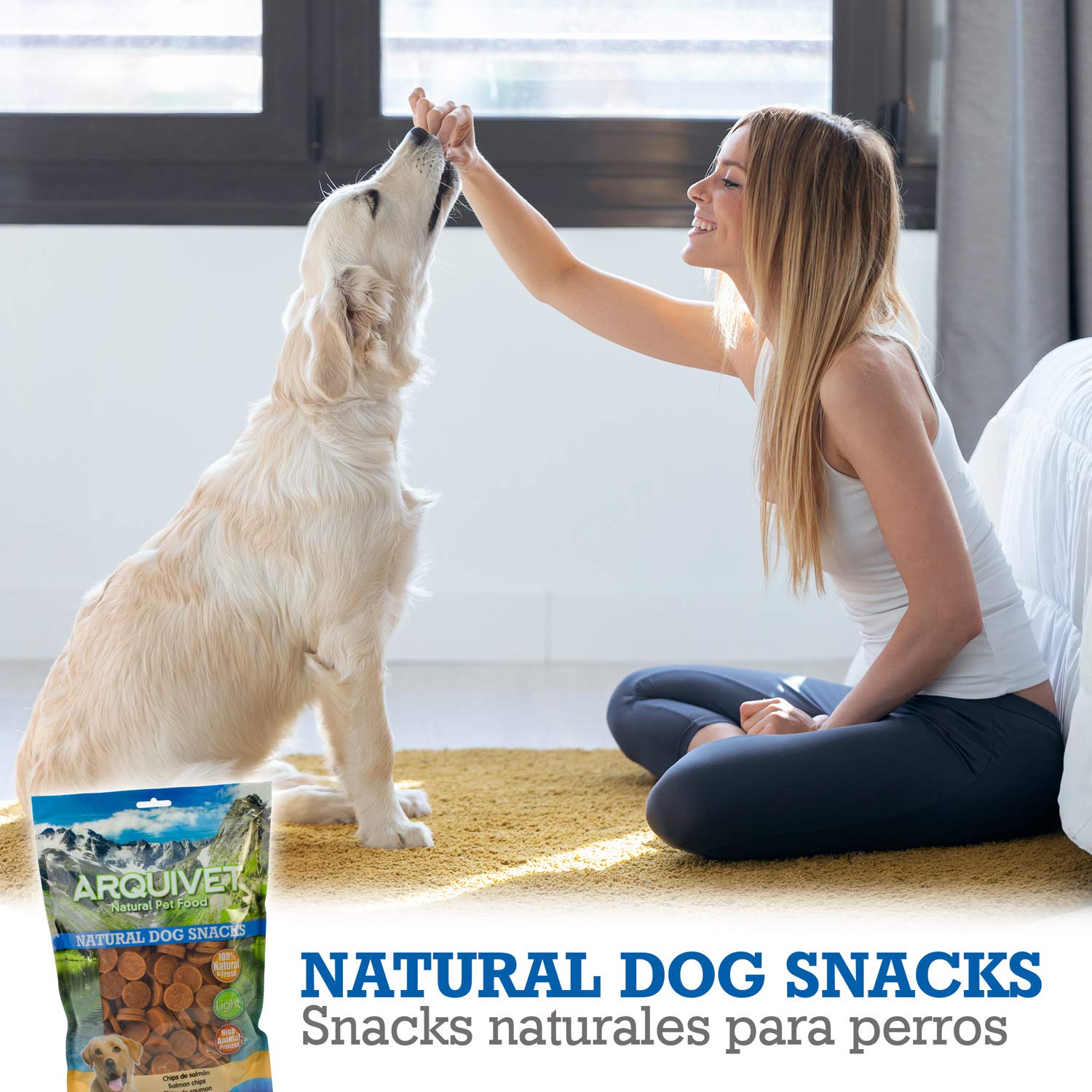 ARQUIVET Chips de saumon 1 Kg - 100% de collations naturelles pour chiens - chuches, prix, bonbons, récompenses canines
