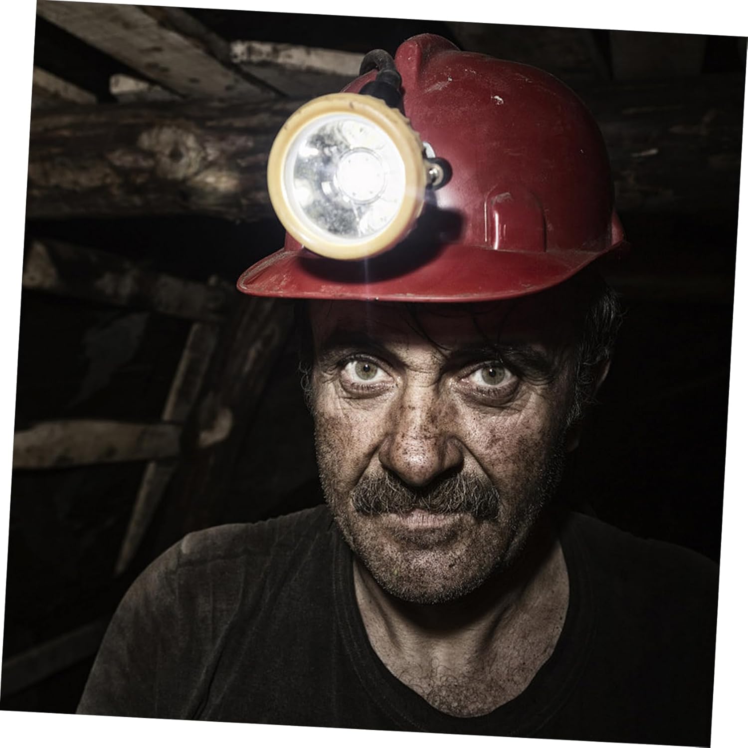 Housoutil Mining Light Led Headlamp Hard Hat Strap Rechargeable Hunting Light for Outdoor Gear Us Plug