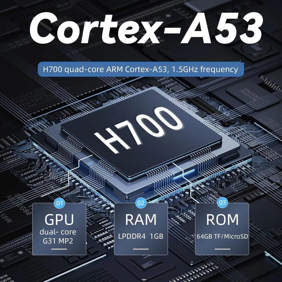 ANBERNIC RG35XX H Retro Handheld Spielekonsole, 3300mAh Akku, Standardmäßig mit über 5400 integrierten Spielen, Schwarz