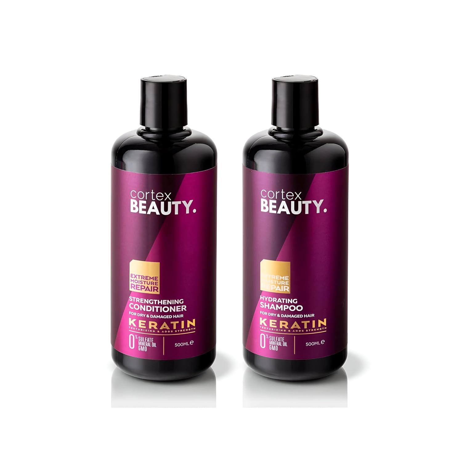 Cortex Beauty | Keratin Hydrating Shampoo and Strengthening Conditioner Set