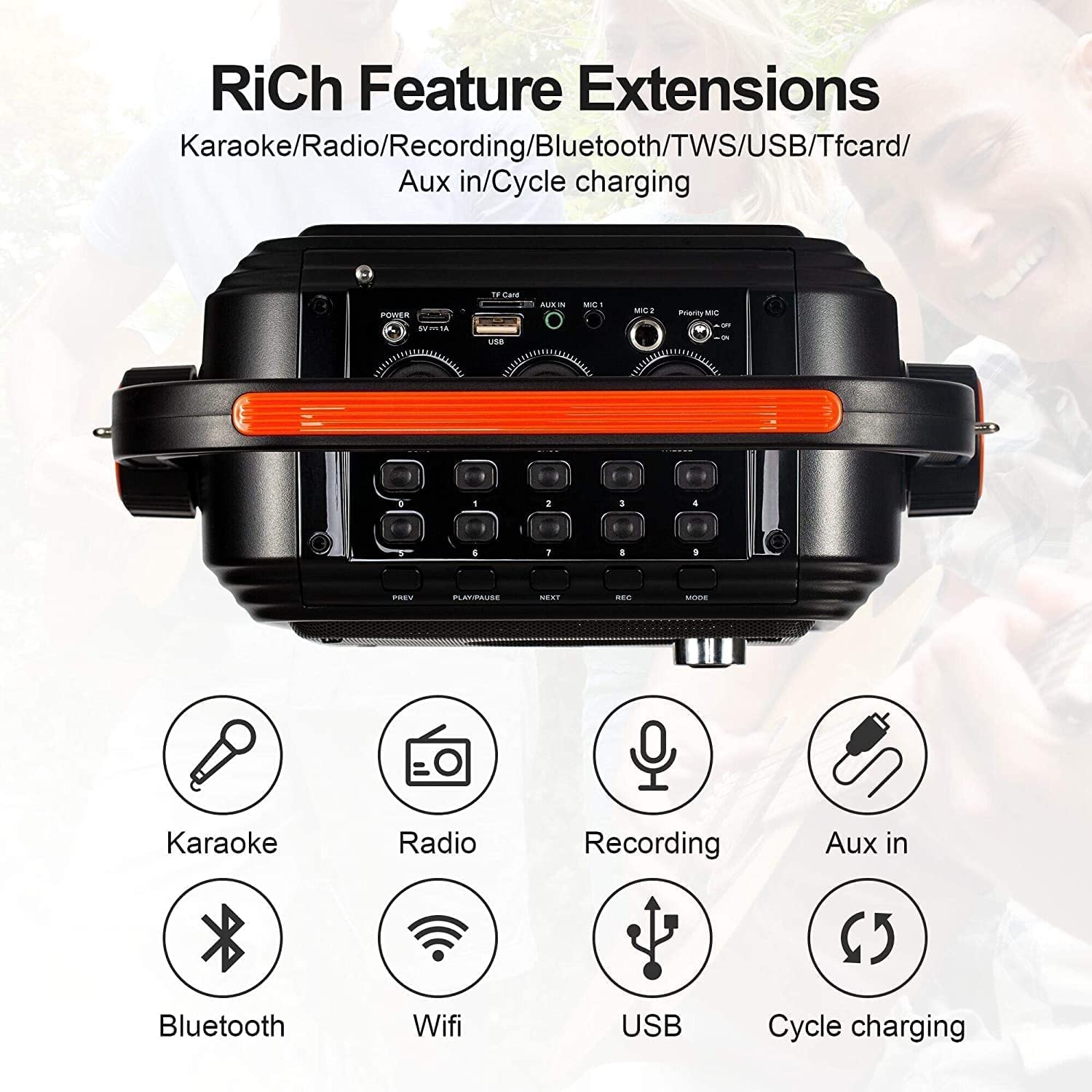 Amazon | JAUYXIAN イヤレスマイク スピーカーセット 拡声器 Bluetooth 
