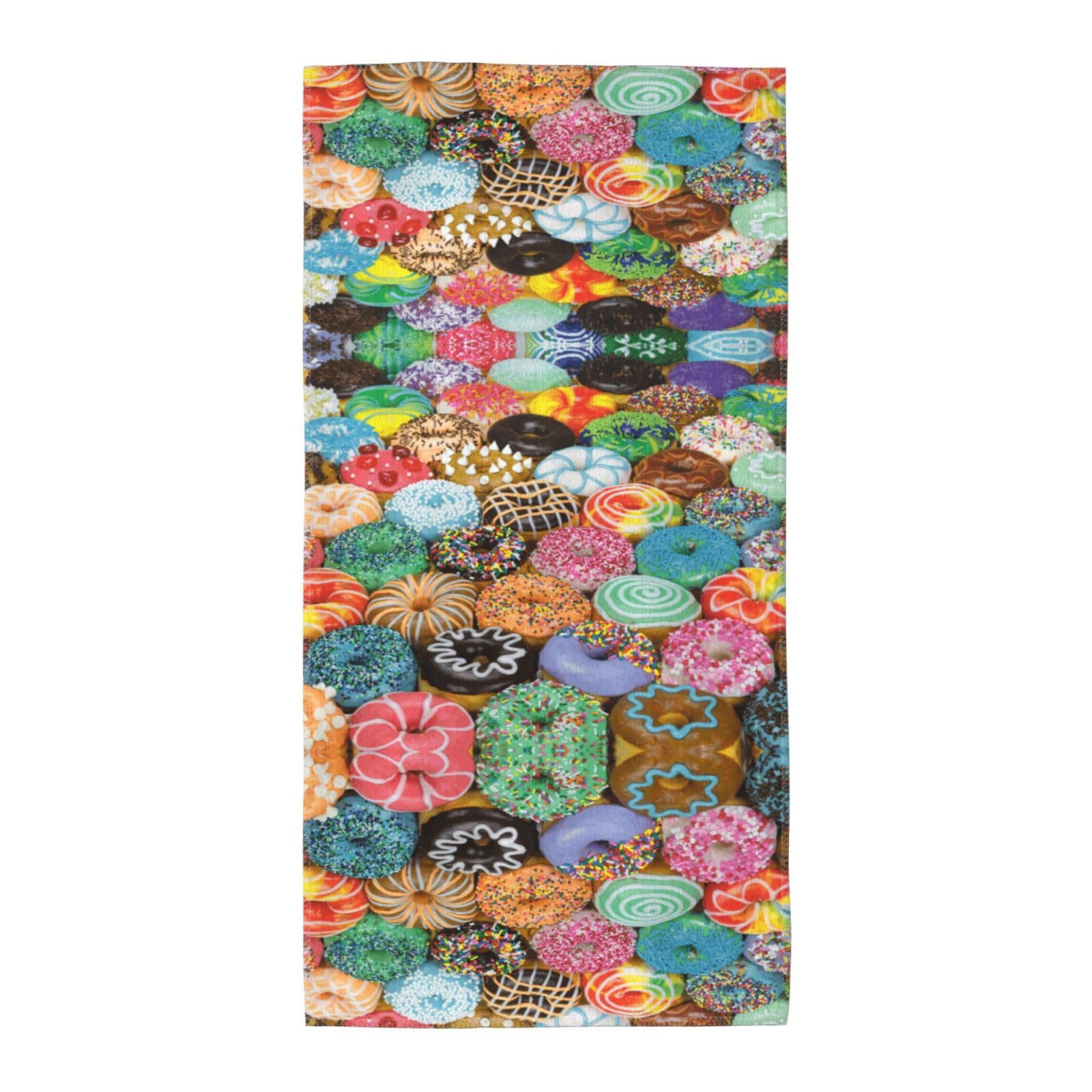 WYCZHY Donuts Printed Quick Dry Beach Towel For Camping Travel Vacation