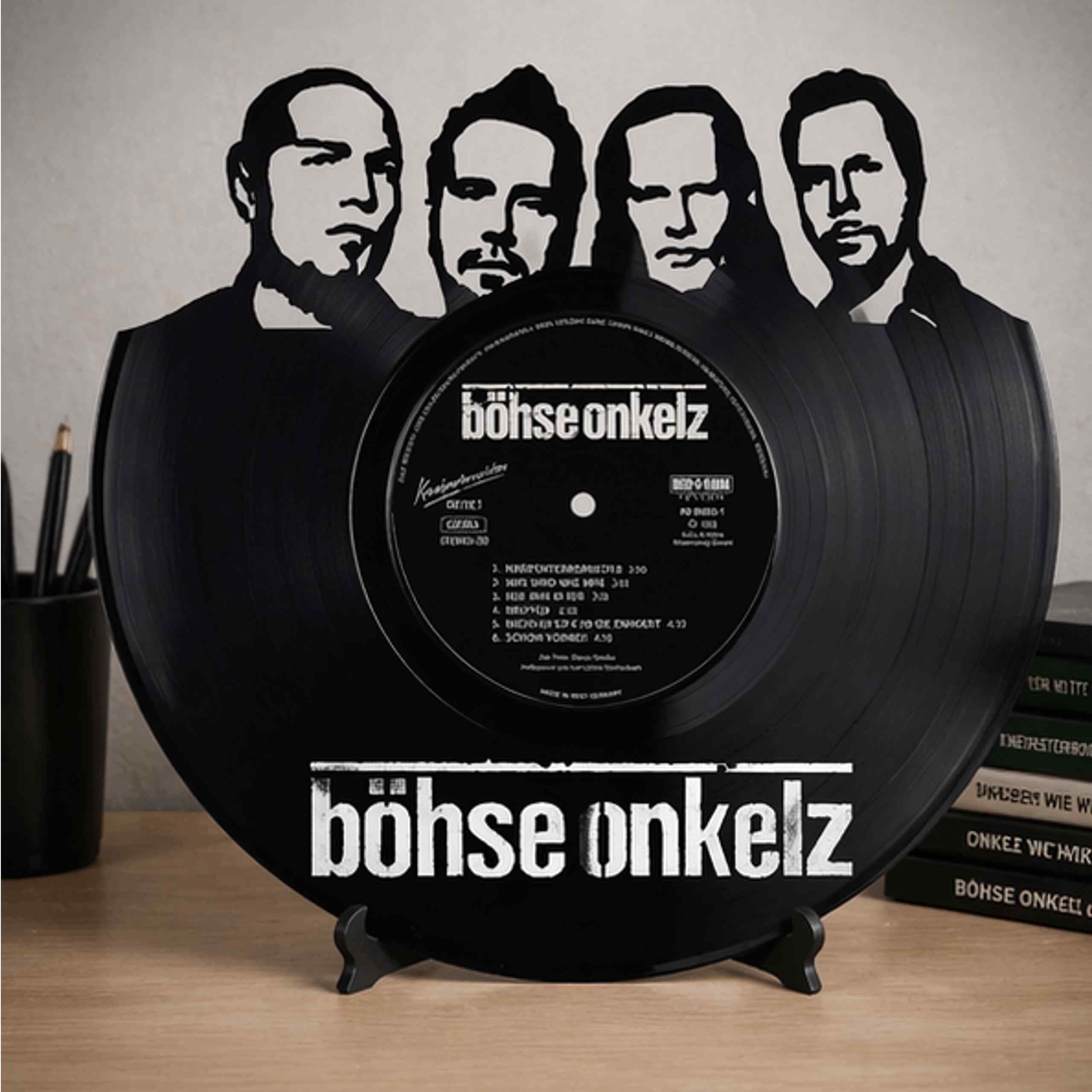 EVEVO Wanddekoration Schallplatten Inspiriert Böhse Onkelz Vinyl Musikband Inspiriert Wanddekoration für Musikfans Vinyl-Schallplatten Wandkunst