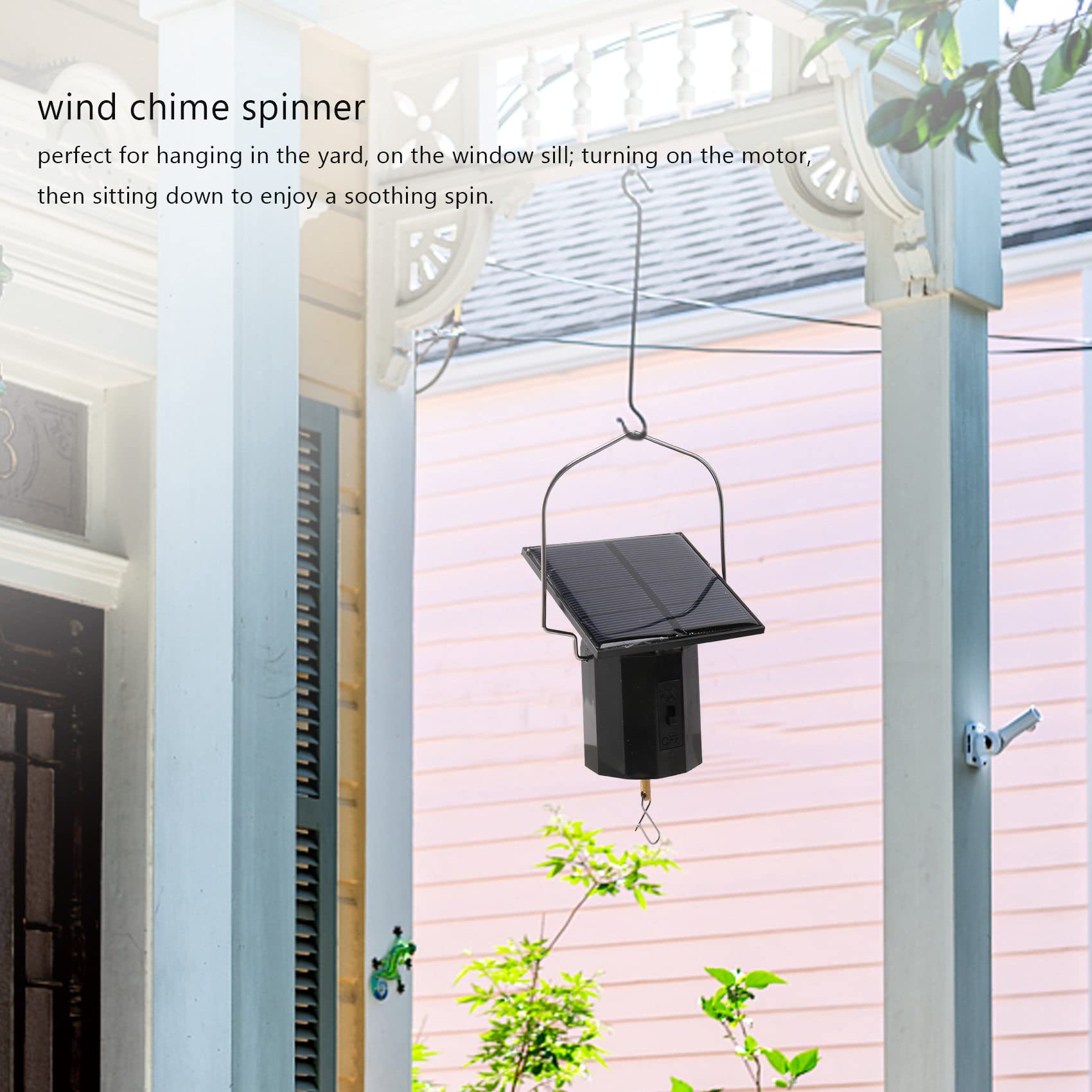 Solar HäNgend Display Motor Rotierend Kleiner Motor Solar Wind Spinner Motor Mehr Zweck Drehbarer Haken 2 StüCke
