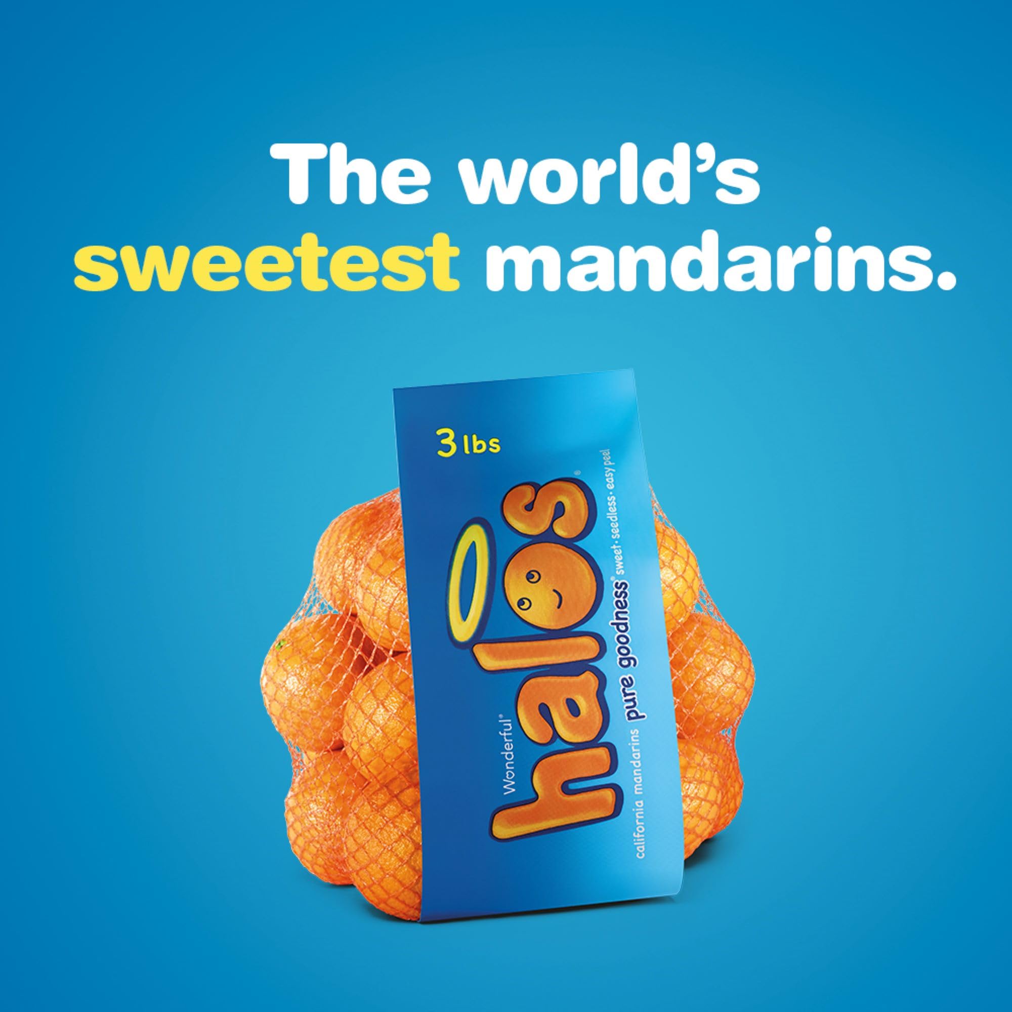 Wonderful Halos Mandarins Sweet Seedless Easy Peel Mandarin Oranges - Healthy Food Fresh Fruit 3lb Bag — view 7