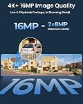 Reolink 16MP UHD 180° Panoramic Dual-Lens PoE Security Camera, Power Over Ethernet, Color Night Vision, Smart Detection & Alerts, IK10 Vandal-Proof, No PT Supported, 2 Way Talk, Duo 3V PoE