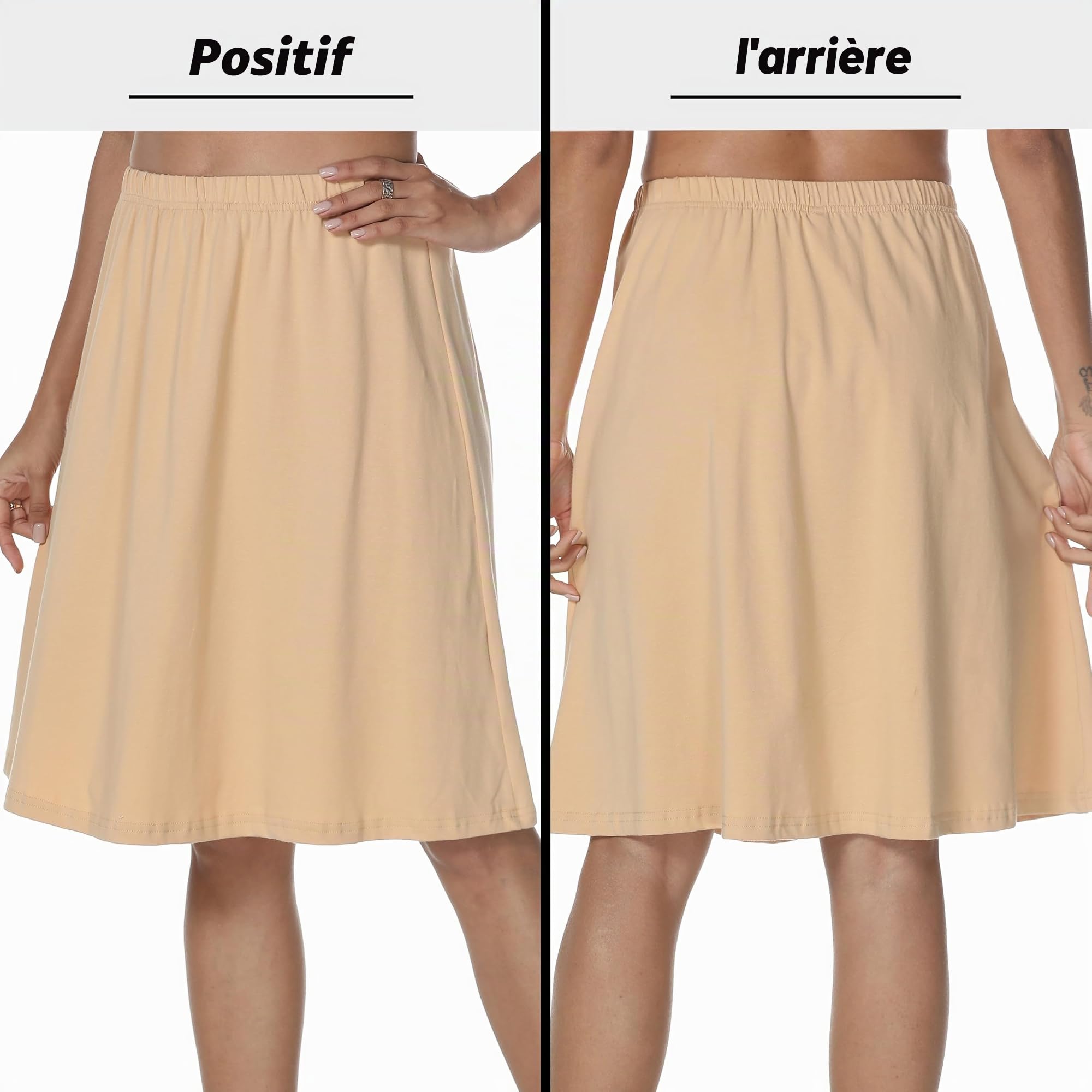 Jupon Femme Longue Jupon Femmes Chemise de Nuit été Jupons Coton sous-Vêtements