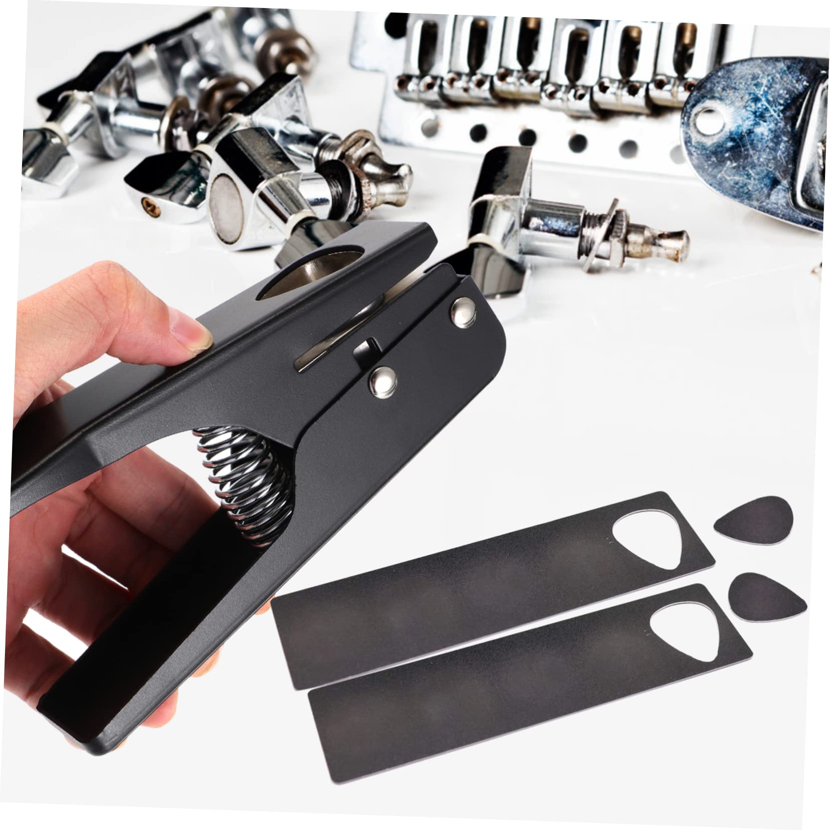 Mikinona Plektrumstanze und Elegantem Design mit Rutschfestem Silikonpad aus Eisen Gitarren und Selbstgemacht Zubehör zum Herstellen von Picks für Gitarrenbauer