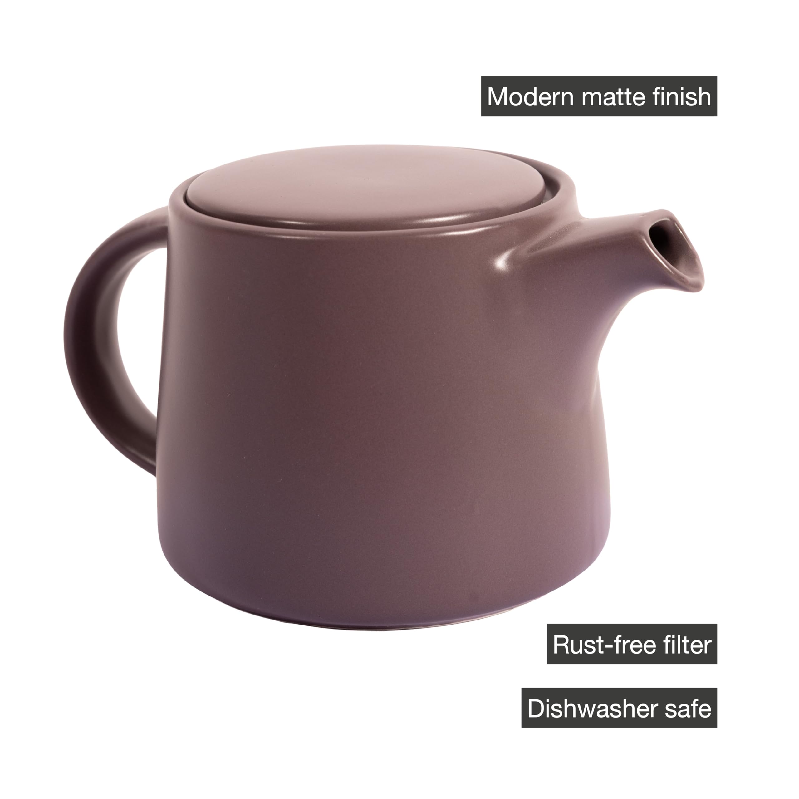 Point-Virgule - Tetera (600 ml, con infusor de acero inoxidable Midnight Mocha)