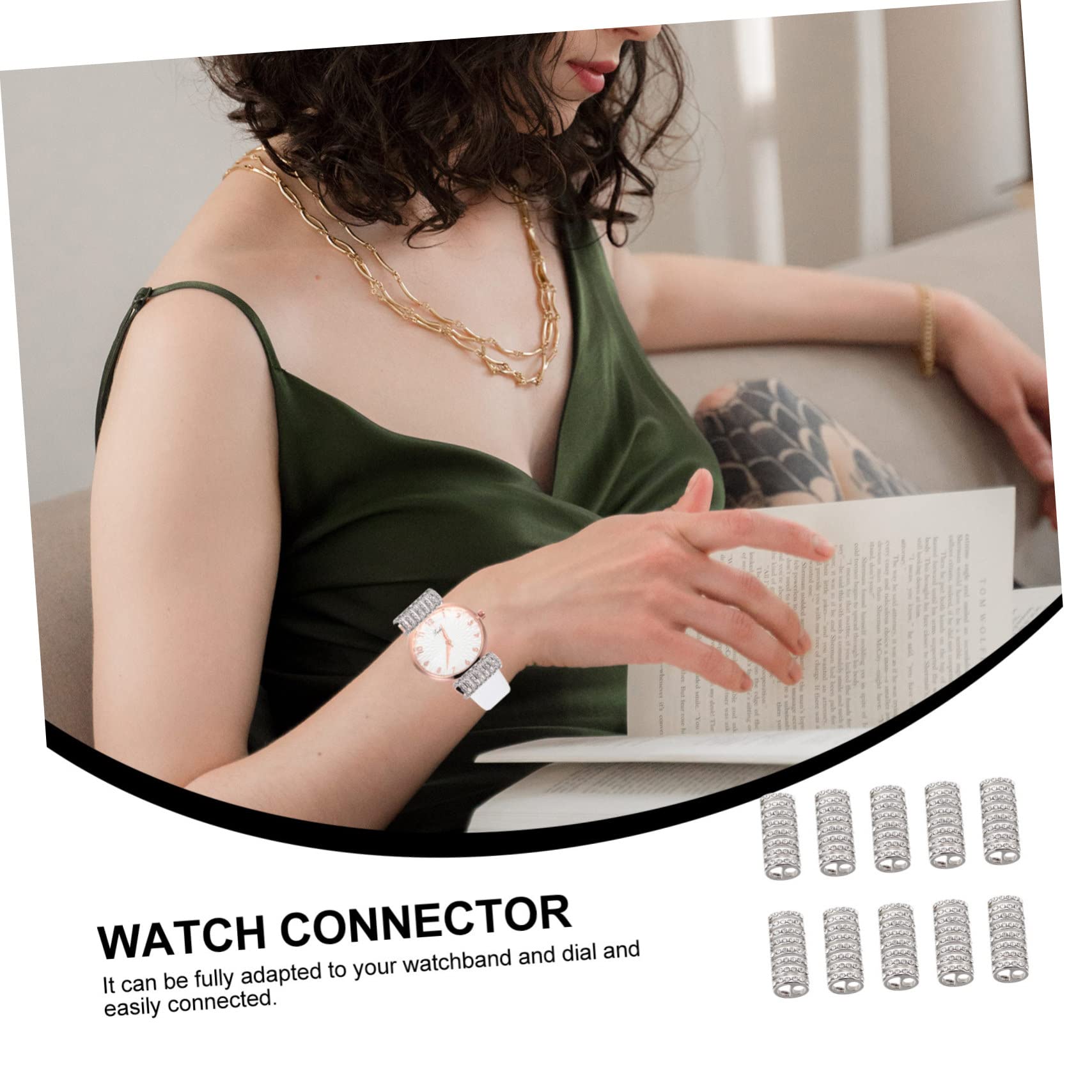 Didiseaon 50pièces Adaptateur De Bracelet Remplaçable Pour Montres Décoratives Connecteurs Pratiques Pour Bracelets De Montre
