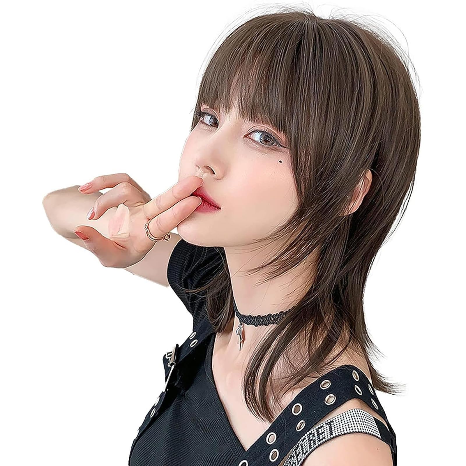 Amazon.co.jp: レディース フルウィッグ ウルフカット 女性 かつら