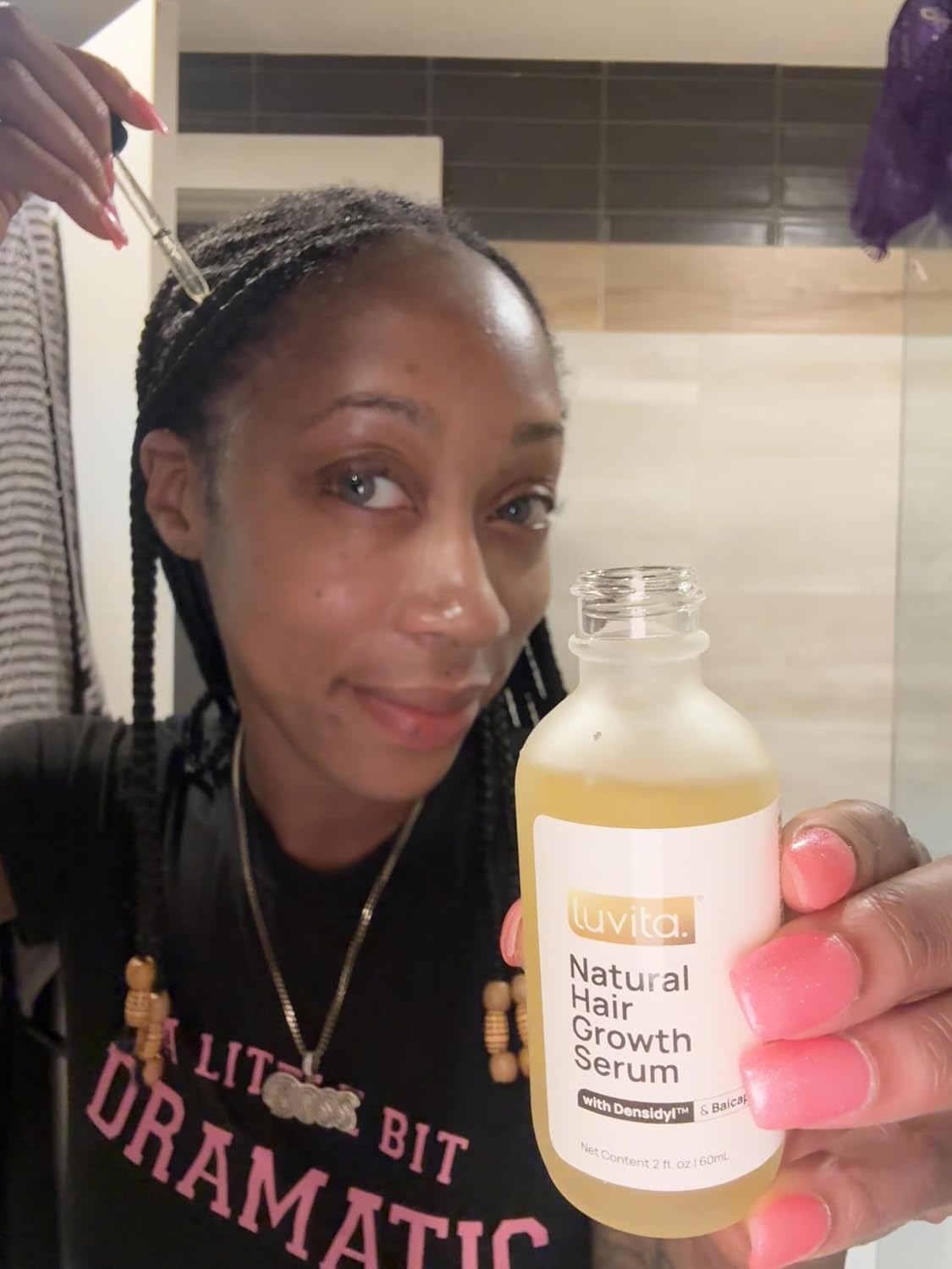 Hair Growth Serum for Thicker Hair & Density – Redensyl, Baicapil & Rosemary – Reduces Hair Fall & Breakage | Luvita – 2 fl oz (60 ml) - Image 5