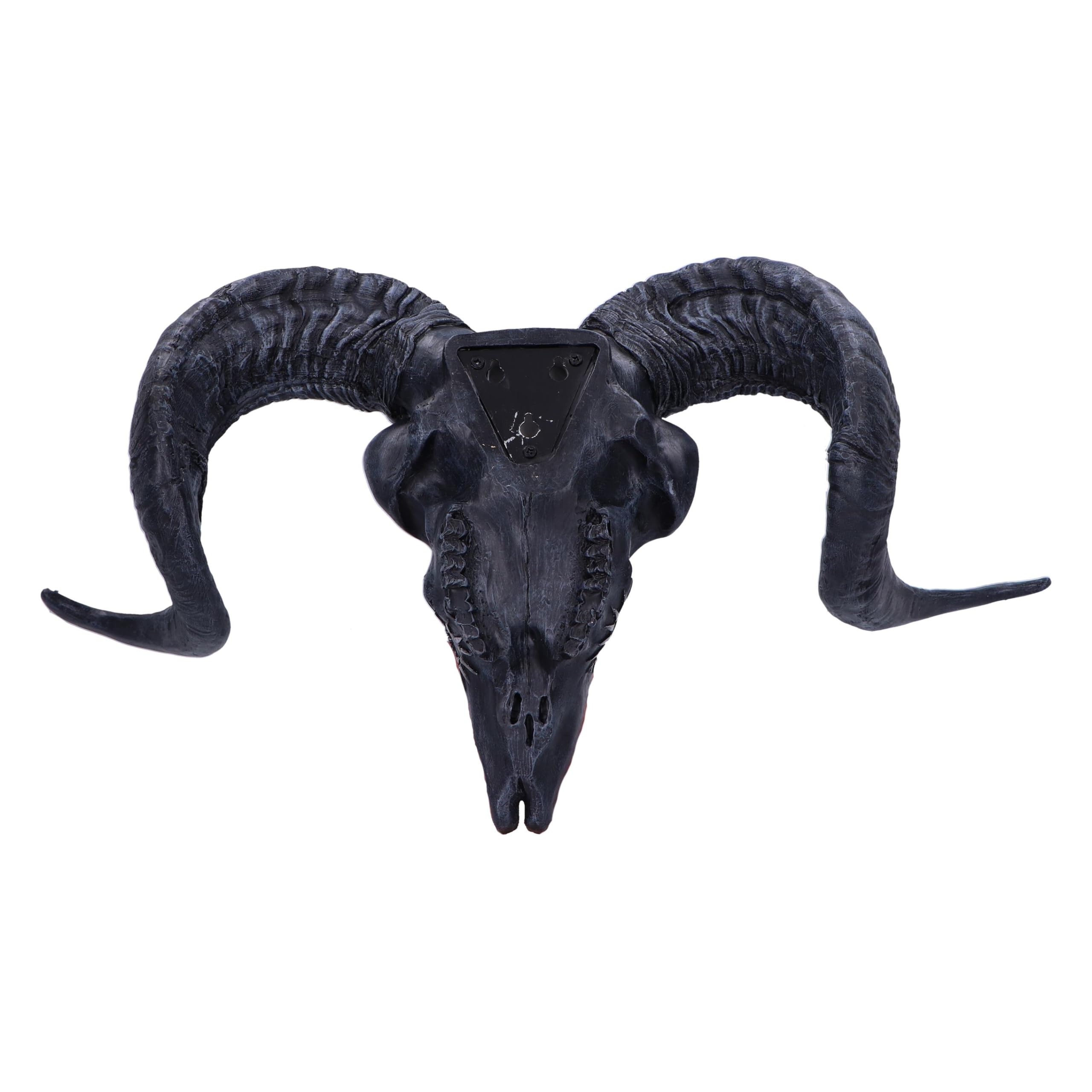 Nemesis Now Placca da parete con teschio della venerazione di Baphomet, 53 cm, in resina, da appendere, con teschio di baphomet, decorazione mitica a forma di teschio di capra, fusa in resina di alta