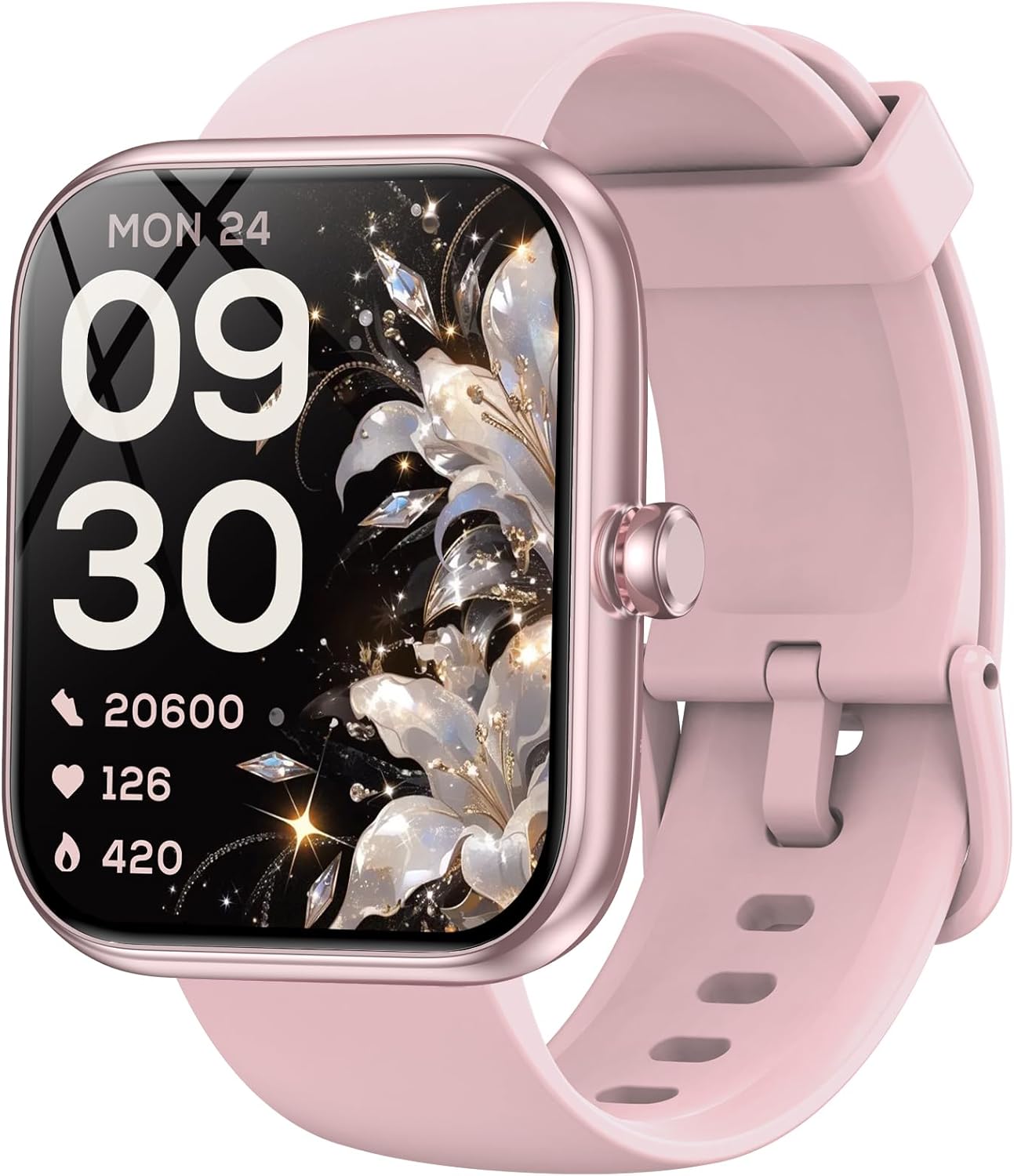 Smart Watch with Alexa Built-in, 1.83″ HD Fitness Tracker with Bluetooth Calls/Messages, IP68 Waterproof, 120+ Sports Modes, 24/7 Heart Rate/Sleep Smartwatch Compatible with iOS/Android (Pink) Smart Watch with Alexa Built-in, 1.83″ HD Fitness Tracker with Bluetooth Calls/Messages, IP68 Waterproof, 120+ Sports Modes, 24/7 Heart Rate/Sleep Smartwatch Compatible with iOS/Android (Pink)