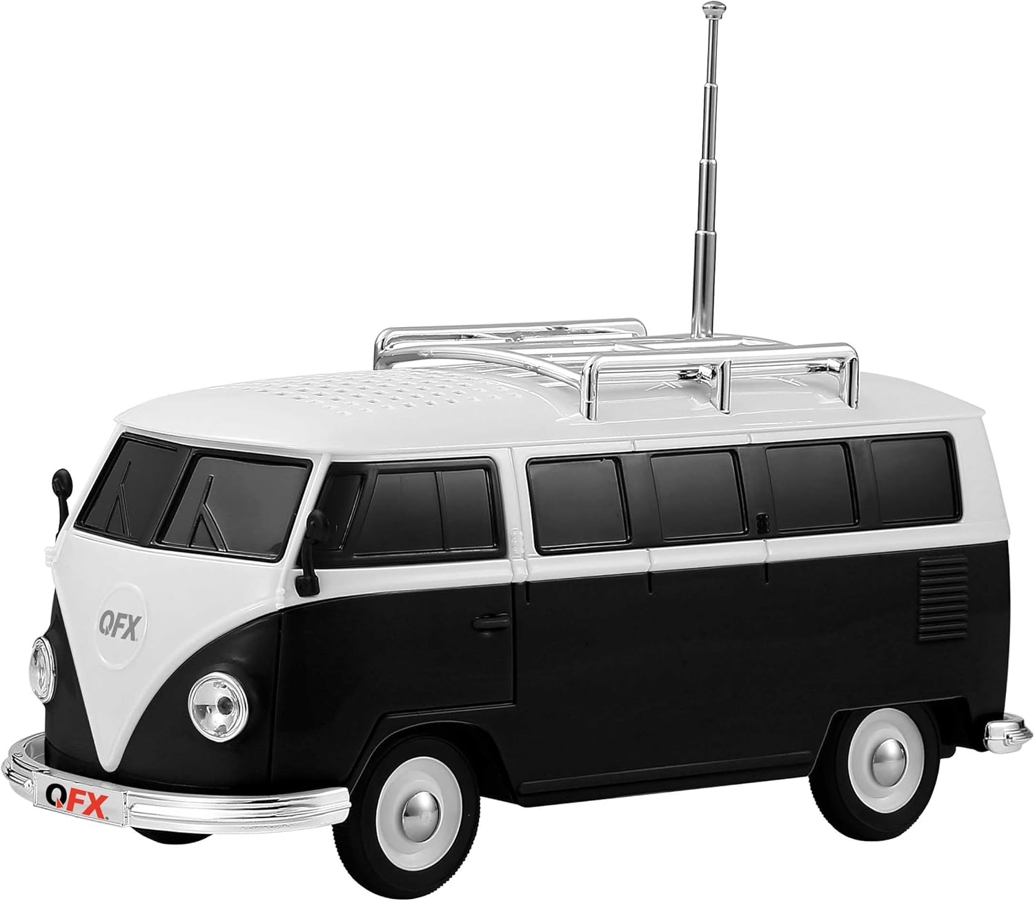 QFX Bluetooth 1961 Retro Mini Bus Speaker with antenna extended