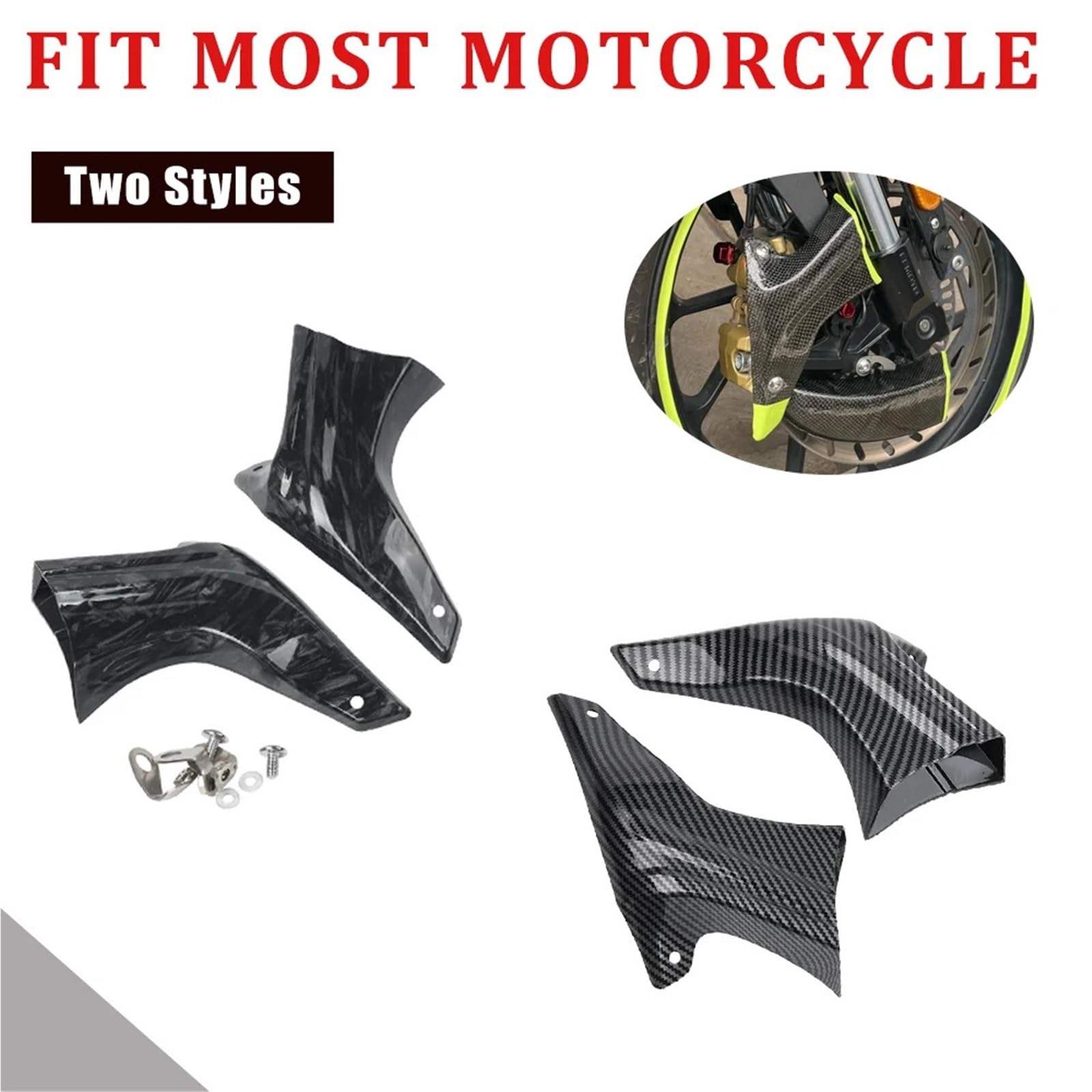 Pasuje do Ducati Multistrada 1200 Tracer 900 GT YZF R6 R1 DUKE 790 890 S1000R S1000RR Motocyklowe przewody chłodzące powietrze Grand Caliper Bracket Radiator Cover(A style a set)