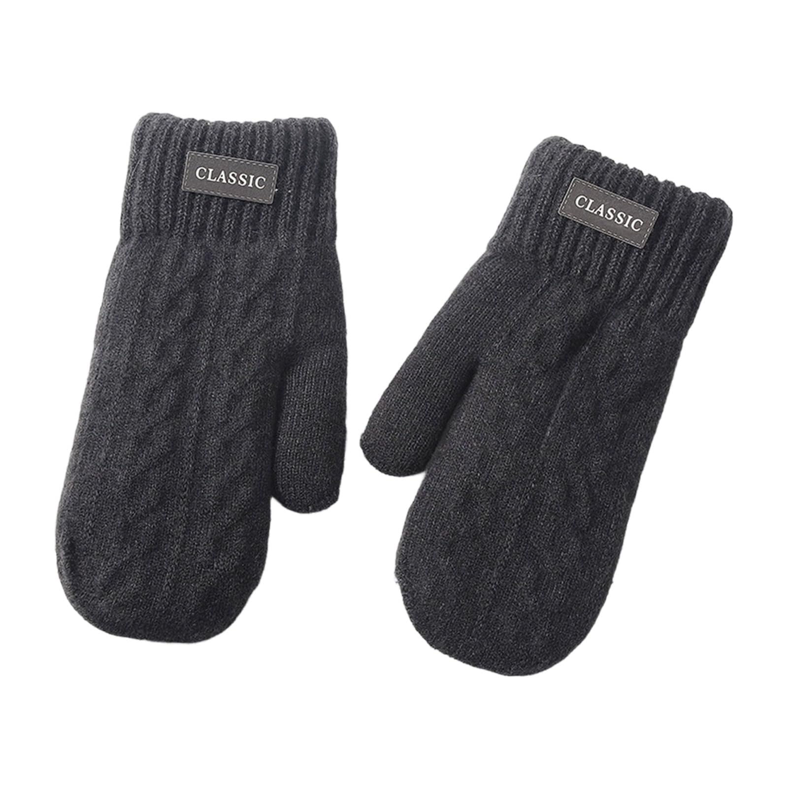 YUXITA Thermals Ski Gloves For Men Double Layers Insulation Cold Weather Outdoor Camping Cycling Winter Sports Durability