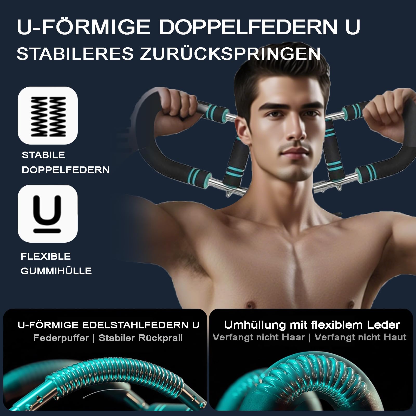 Shaker Twister - Espansore regolabile per la parte superiore del corpo e delle gambe, per la forza del corpo, per il fitness, modellare il corpo perfetto per gli uomini