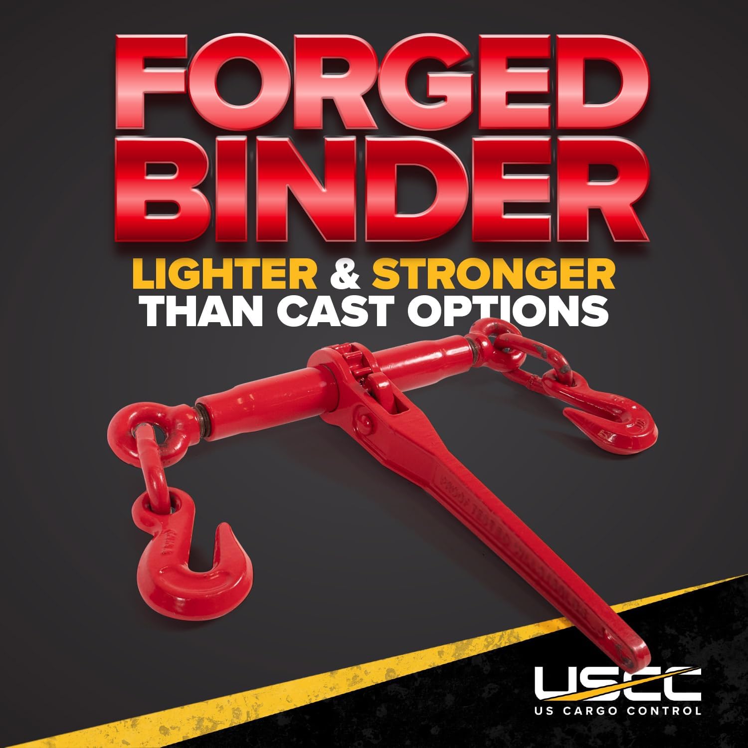 US Cargo Control Ratchet Load Binders for 3/8 Inch Grade 70 & 1/2 Inch Grade 43 Chain - 9,200 LBS Working Load Limit, (4-Pack) Chain Binders' Ratcheting Design Reduces Chance of Recoil 4 Binders