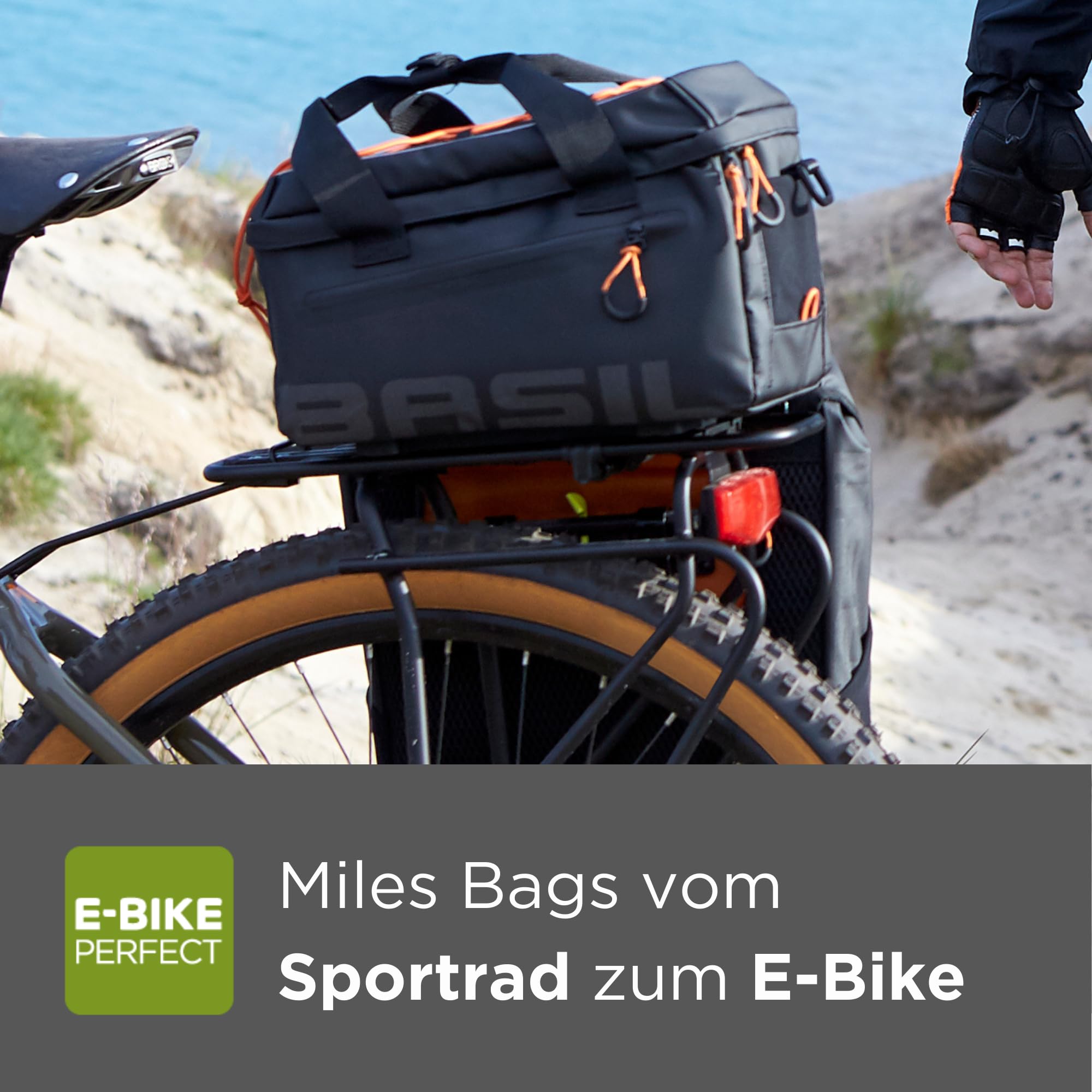 Amazon.com: Basil Miles Trunk Bag - 7L, Black/Orange : Sports