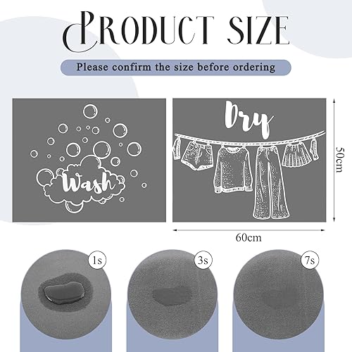 Miniatura 2 de 2 fundas para lavadora y secadora, protector superior antideslizante para lavadora, a prueba de polvo, de secado rápido, para lavandería, cocina