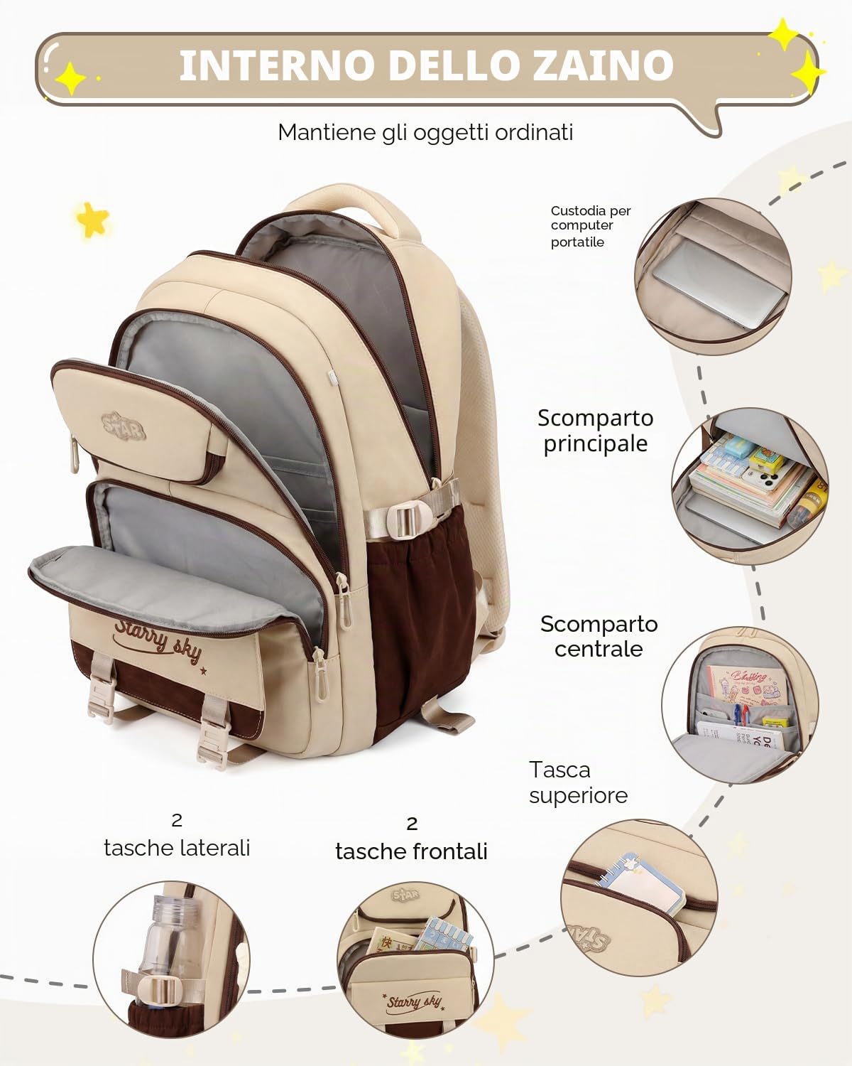 Amythe Zaino Scuola Trolley Sganciabile, 30L Zaini con Ruote per Scuola Elementare e Media, Zaino Rotelle per Ragazze Adolescenti Borsa Casual da Viaggio