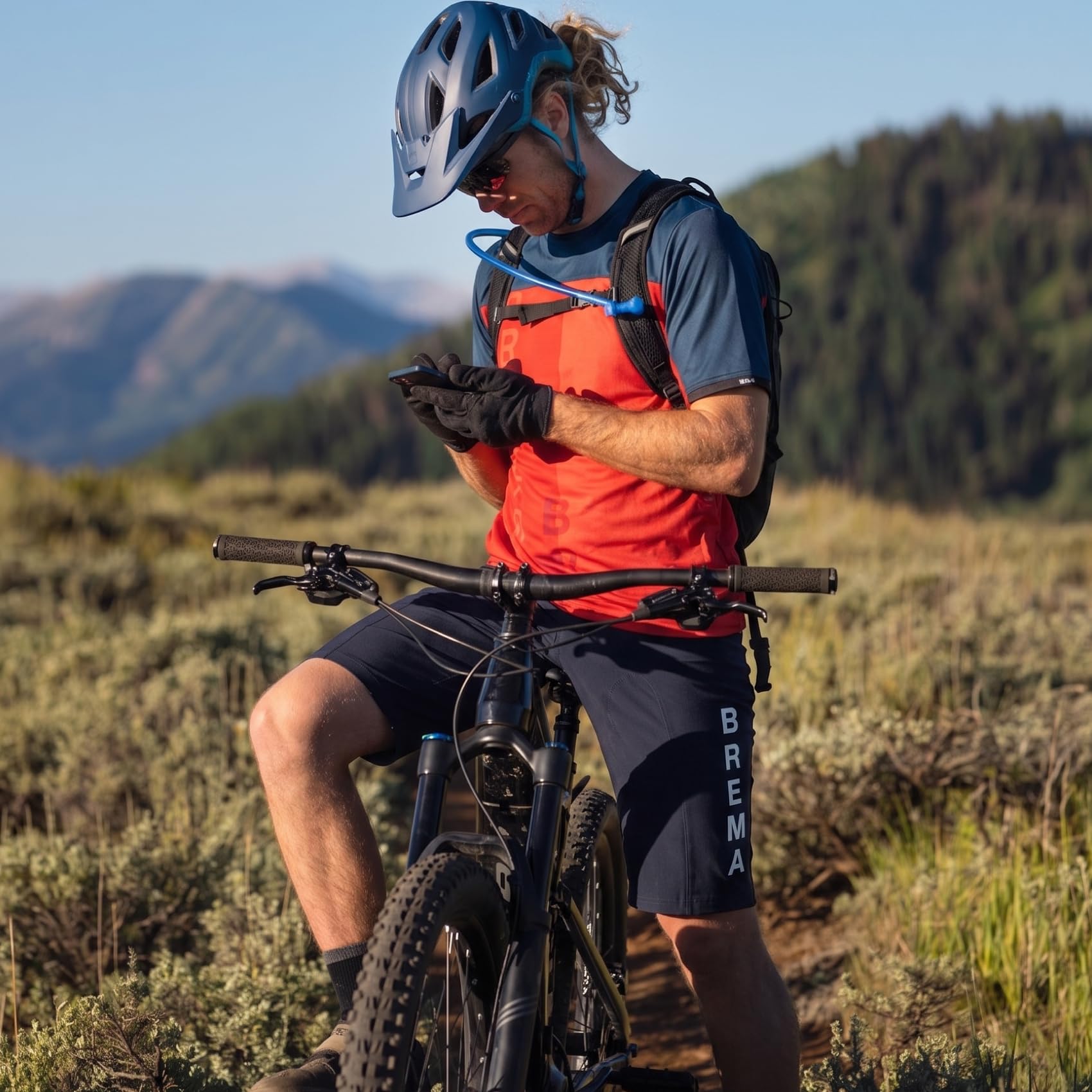 Brema Vetta Shorts Pantaloncino da Ciclismo Unisex, Short da Mountain Bike in Nylon Stretch Resistente e Traspirante Ideale per Fuori Strada con Due Tasche con Zip