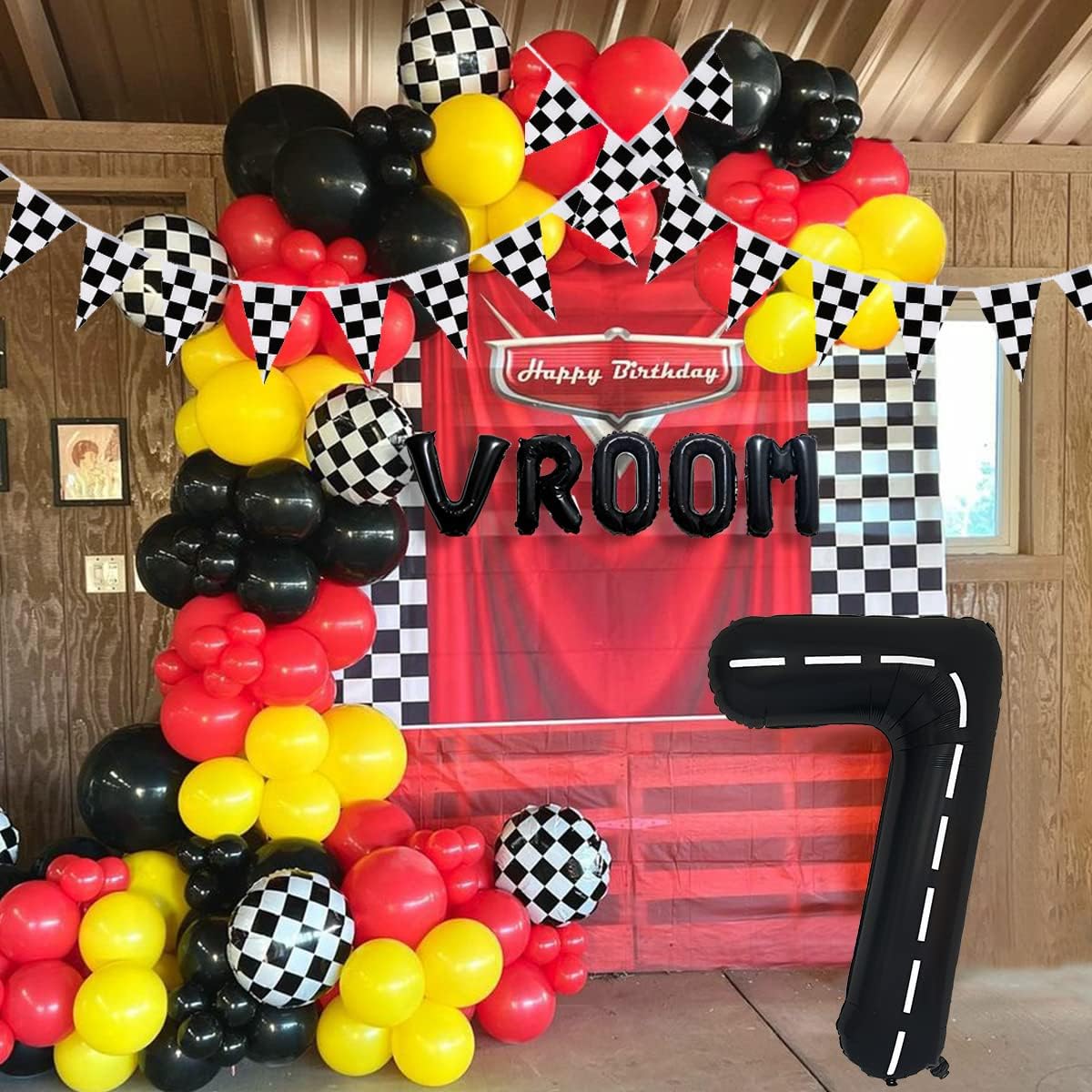 134pcs Race Car Balloon Birthday Party Supplies Decorations for Boys - Racing car Theme Party Supplies Happy Birthday Racecar Number Balloons Garland Kit Birthday Party (Arch, 2(TWO FAST))