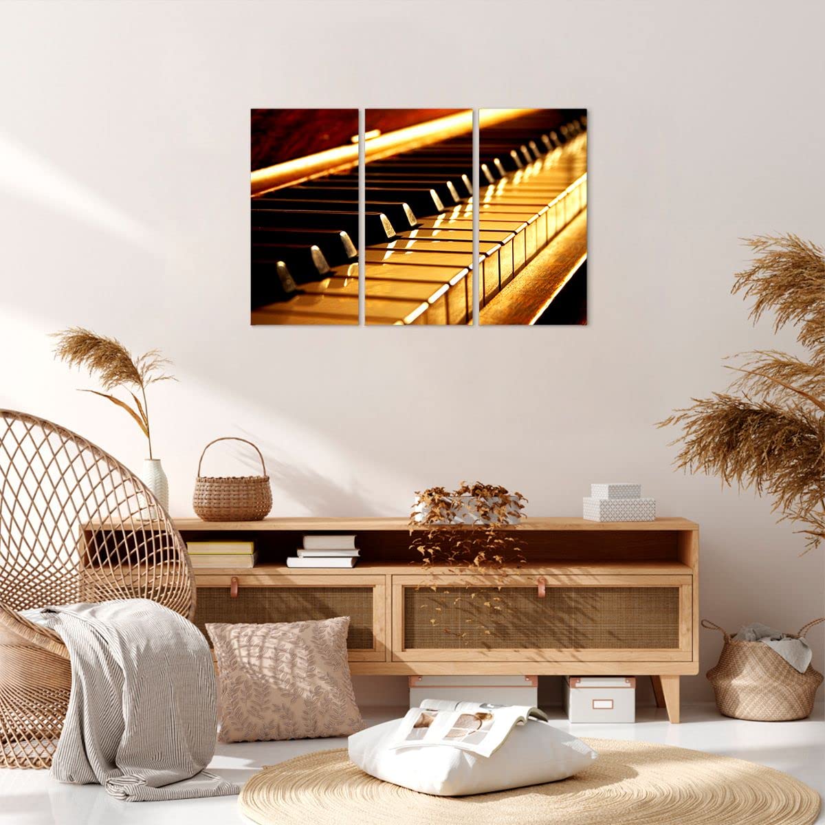 ARTTOR Bilder auf Leinwand 105x70cm Wandbild Musik - 2200 | Klavier Konzert Mehrteilige Groß Wanddekoration Wohnzimmer Schlafzimmer Wanddeko Wand Kunstdruck Wandkunst Wall Decor ARTTOR