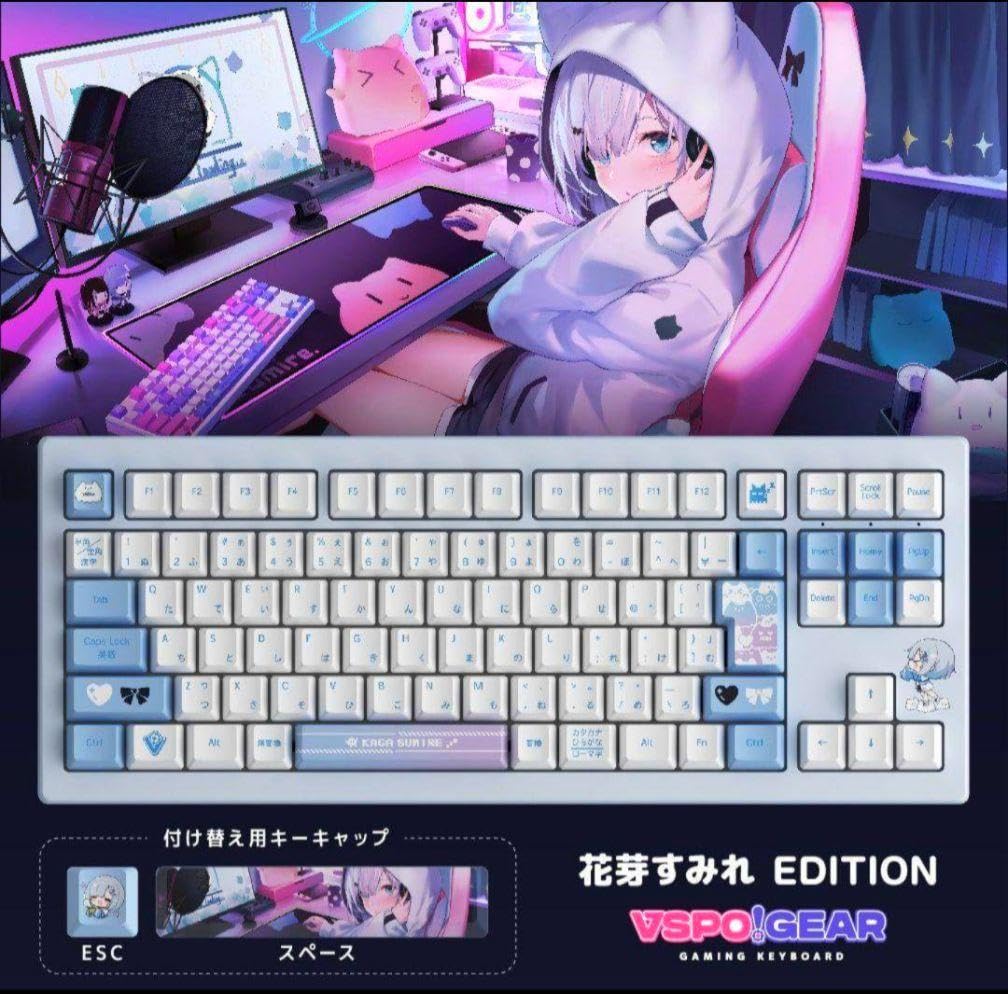Amazon.co.jp: VSPO GEAR ゲーミングキーボード 第1弾 花芽すみれ ぶ