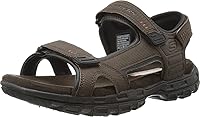 Skechers Men's Relaxed Fit Louden Open Toe Sandals - Memory Foam Cushioning & Adjustable Straps for All-Day Comfort
