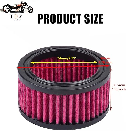 Miniatura 10 de TDZ Kit de filtro de admisión de filtro de aire de 2 piezas para Harley Sportster Iron 883 Dark Custom XL883, para XL1200 XL1200L XL1200X Forty