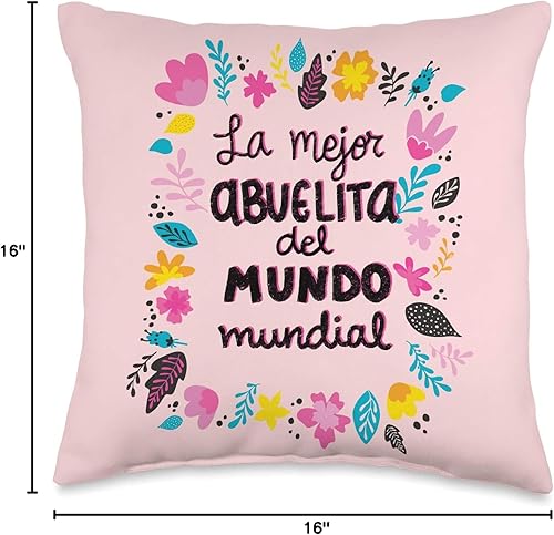 Miniatura 4 de Regalos para Abuelita Abuela Mejor Regalo Regalo La Mejor Abuela del Mundo Regalo para Abuelita Manta Almohada 16x16, Multicolor