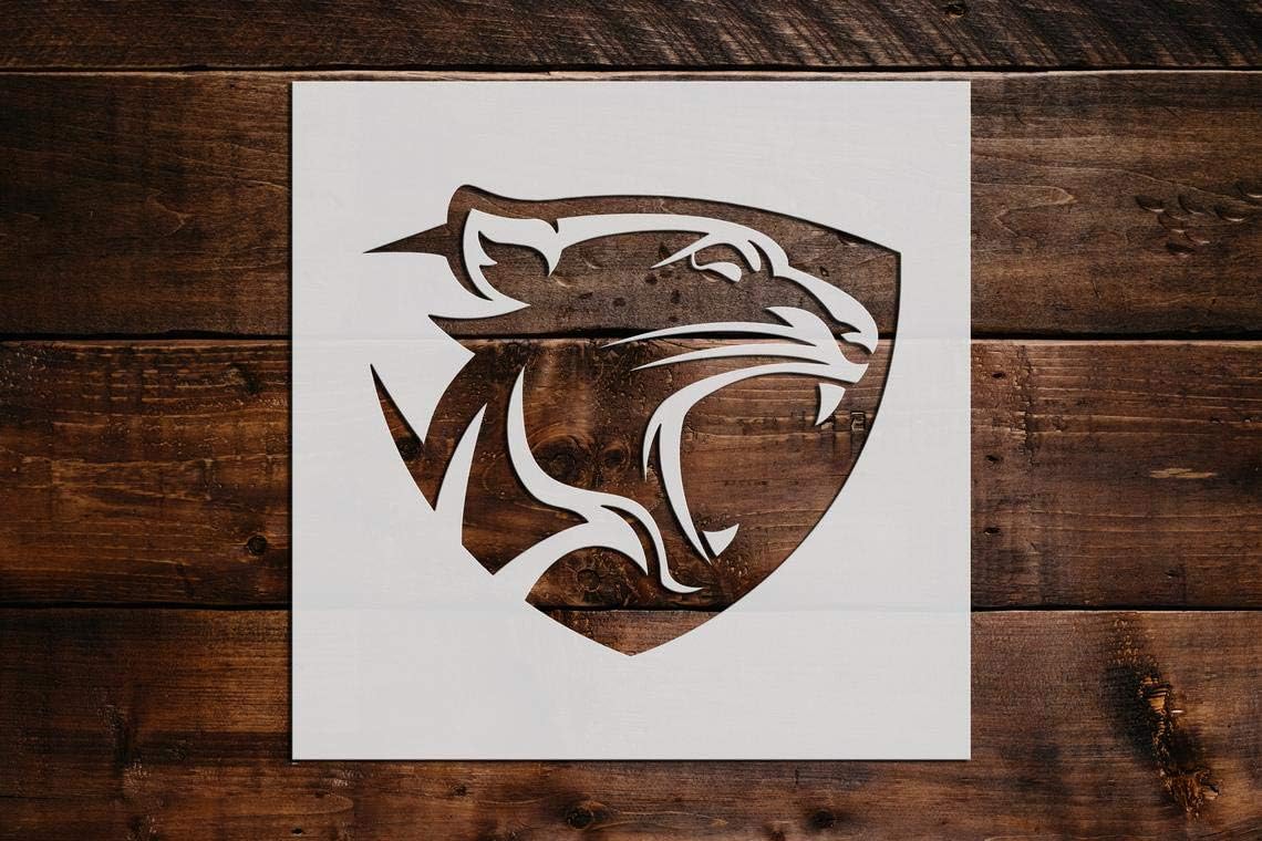 Roaring Jaguar Stencil DIY Reusable Craft and Painting Wall Stencils - 168 (6x6)