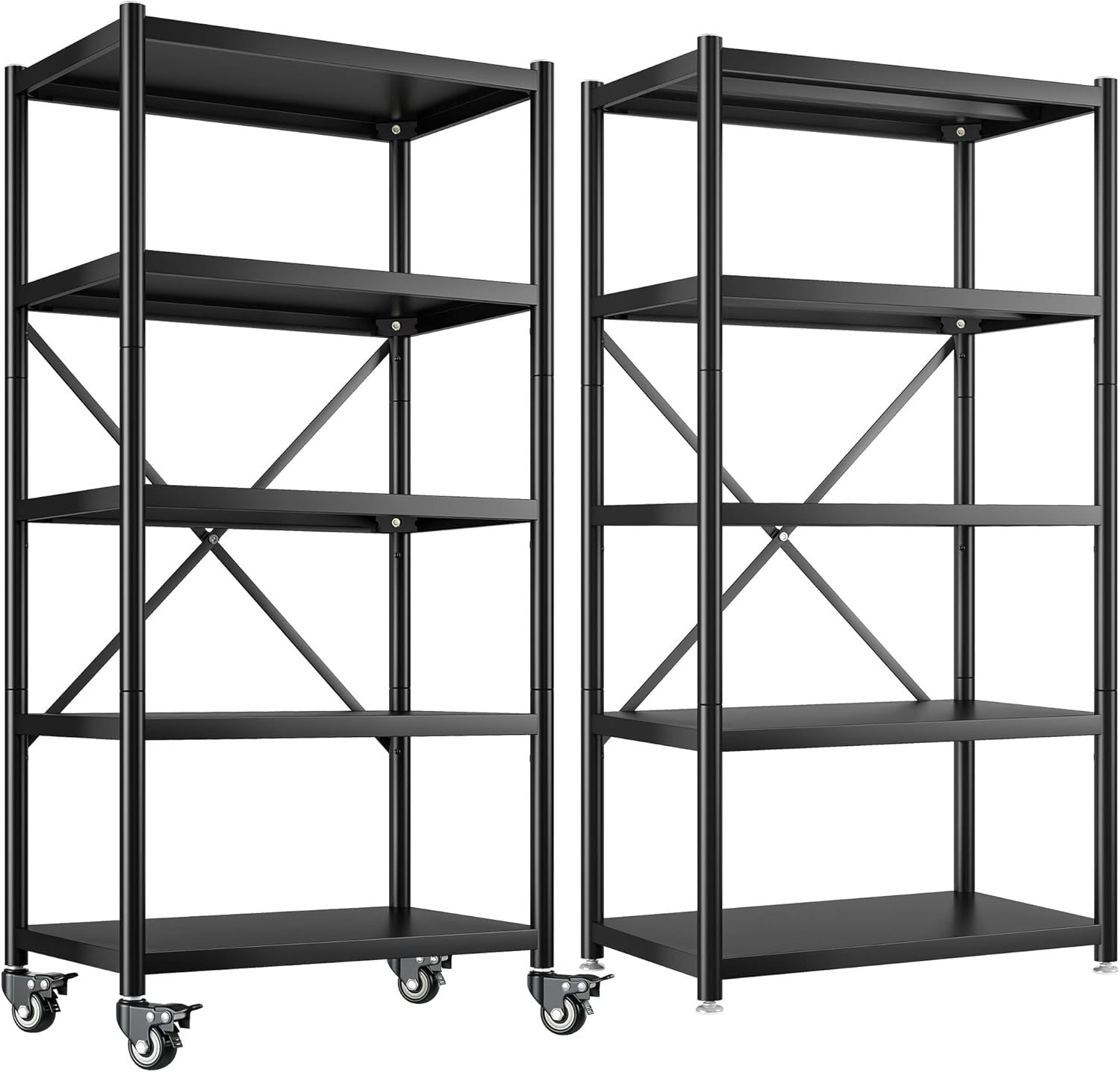 REIBII Storage Shelves for Storage with Wheels 1156LBS