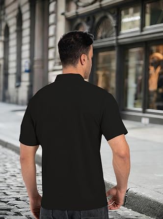 Men's Polo Golf Shirts Quick Dry Waffle Short Sleeve Casual