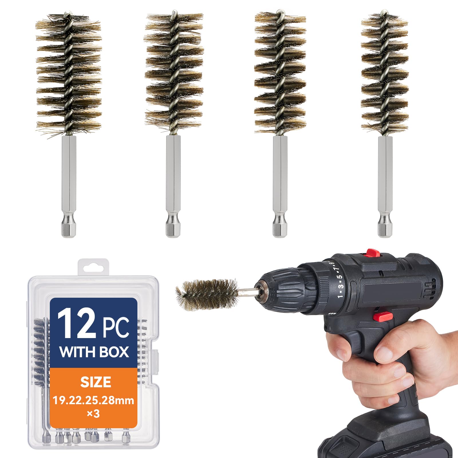 Stainless Steel Wire Brush Set - 16 Pcs for Drill -7