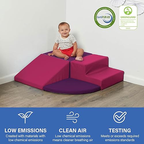Miniatura 8 de SoftScape - Escalador de esquina para niños pequeños, estructura de juego activo para interiores para niños pequeños y niños, espuma suave segura
