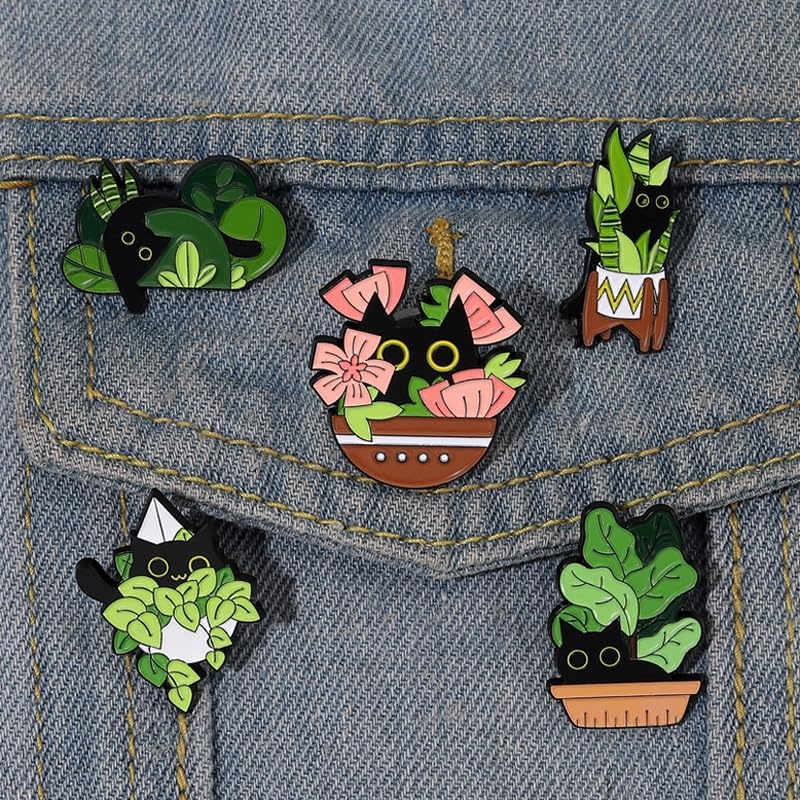 Image of Cute Cartoon Brooch Pins Enamel Brooches Lapel Pins Badge for Women Girls Children for Clothing Bag Decor