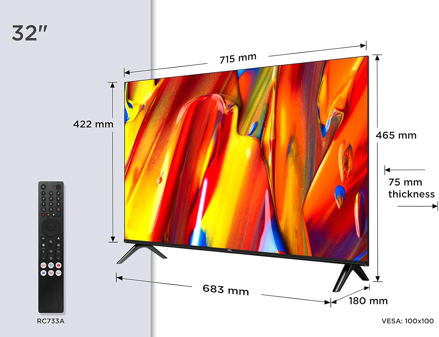 TCL 32V5C-UK 32Inch Full HD Smart QLED Direct LED TV India | Ubuy