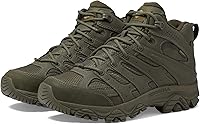 Merrell Men's Moab 3 Mid Tactical Waterproof Boots - Lightweight Leather Hiking Work Shoes for Duty
