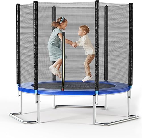 Miniatura 10 de SkyBound Trampolín para exteriores de 6 pies, 12 pies y 14 pies con recinto de red, trampolines recreativos para niños y adultos, patas en forma de