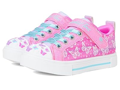 SKECHERS KIDS Twinkle Sparks - Ombre Flutte (Little Kid) Girls Shoes Hot Pink/Multi : 1.5 Little Kid M, Canvas
