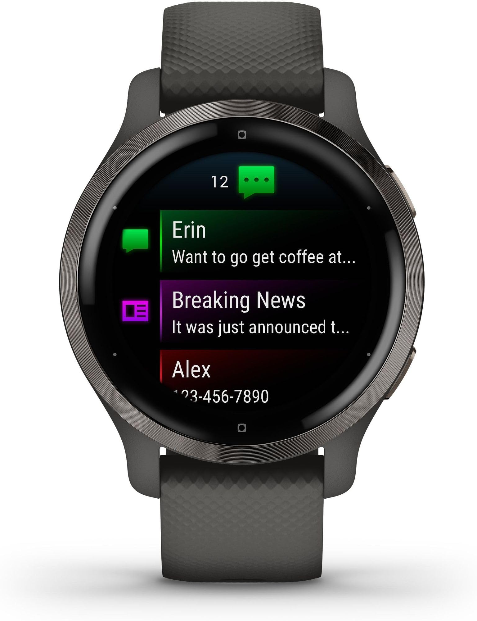 Garmin Venu 2S Reloj inteligente con GPS, música y deportes, Gris Pizarra