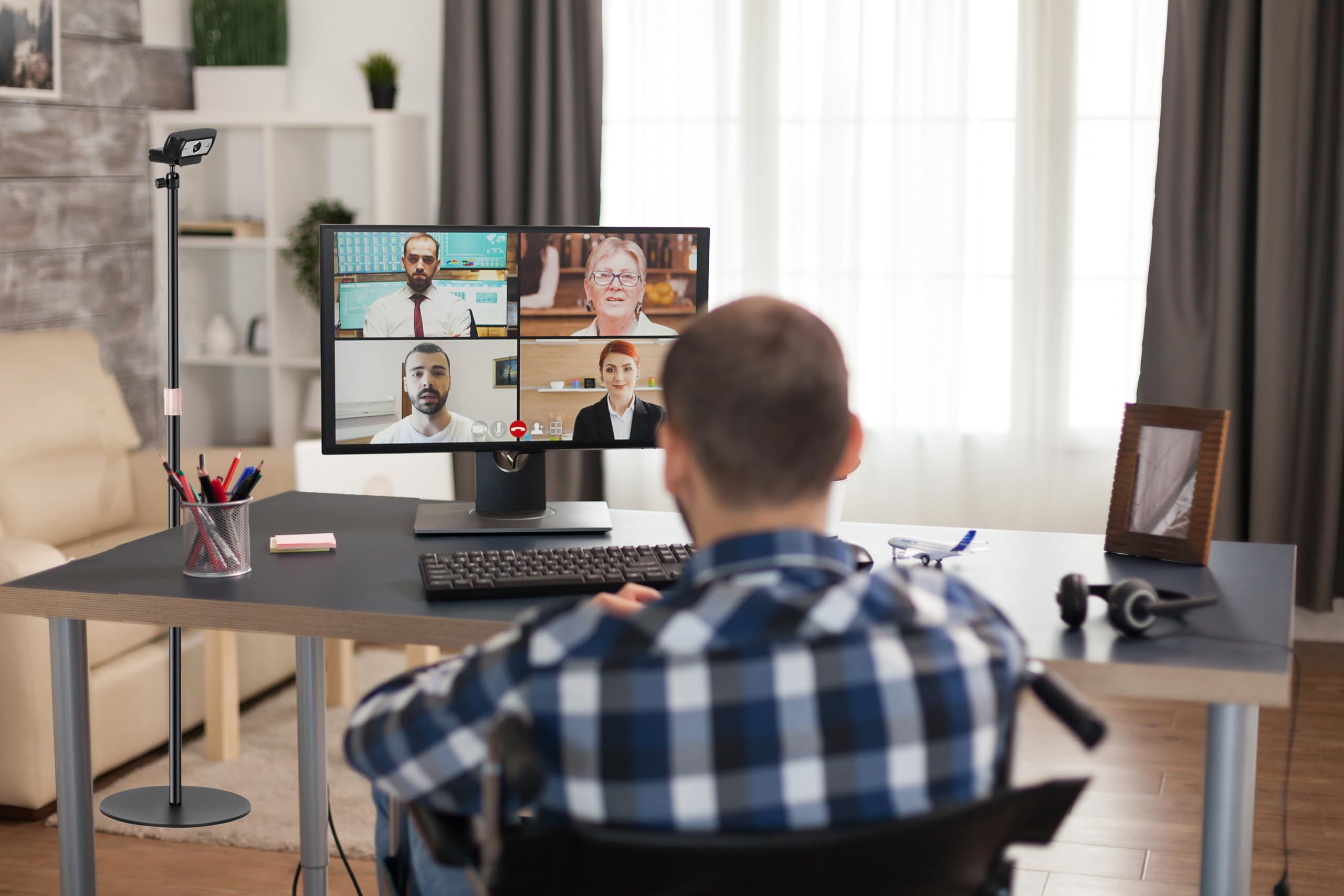 Logitech Support de sol pour webcam MX-Brio-4K C920 C922 C930 C925e C615 StreamCam Brio 4K Brio 500 160 cm