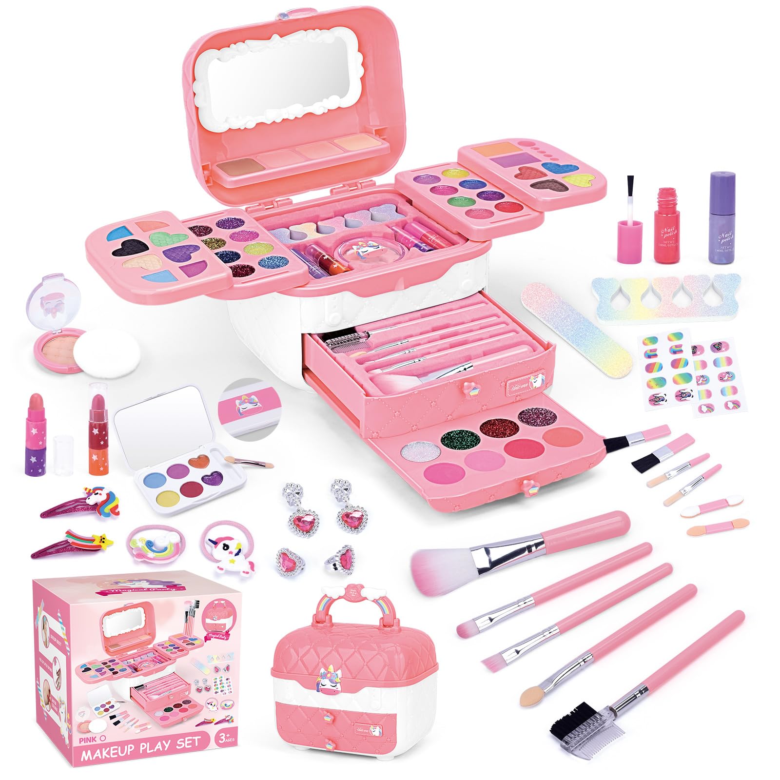 Akiko カシー化粧品 おまとめセット Amazon | Qinaaiu 72点 子供 ピンク 女の子メイクセット ユニコーン