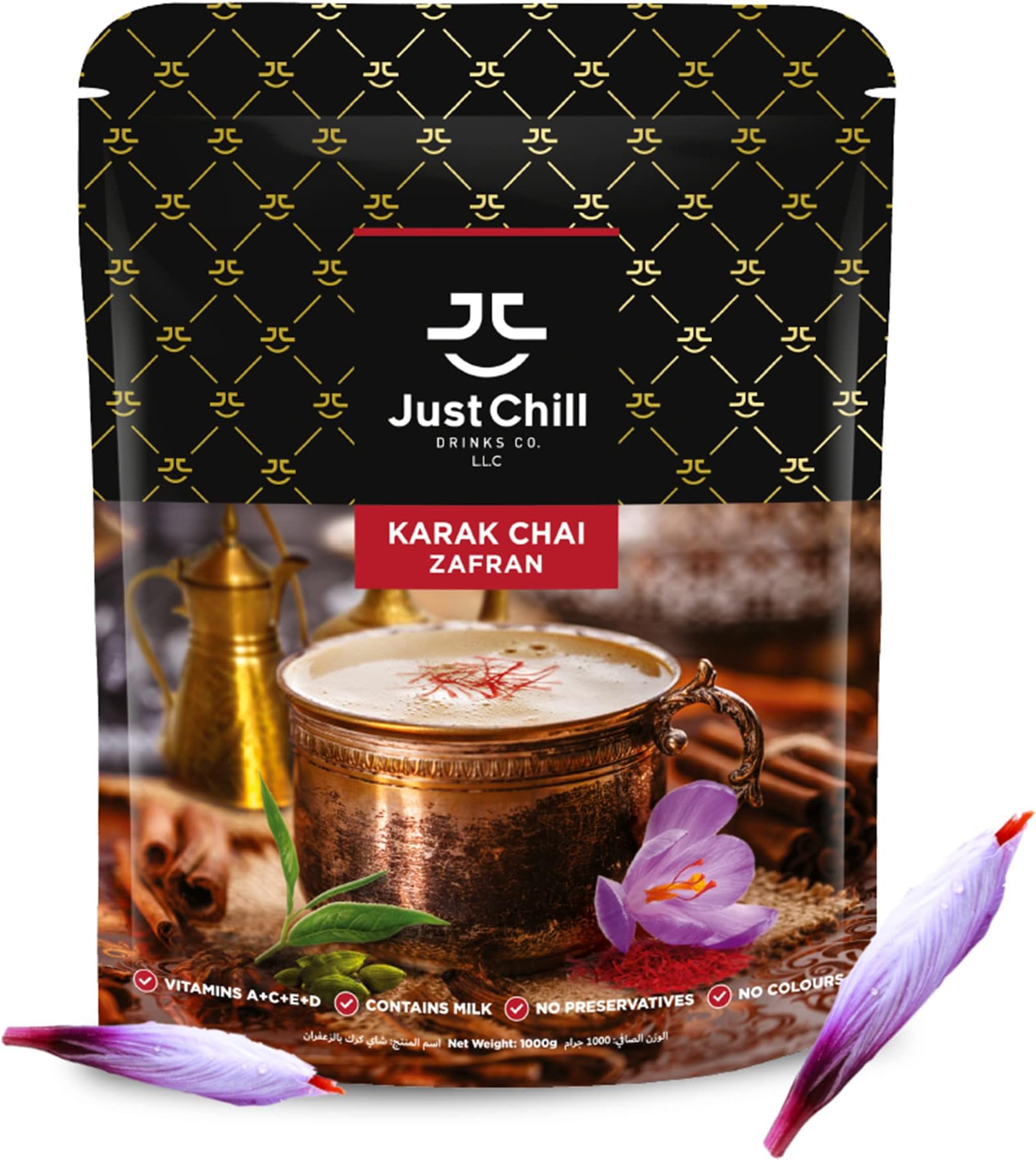 Drinks Co. Tea Premix - Rich and Authentic Karak Chai Zafran, Refreshing Tea, 1000 g