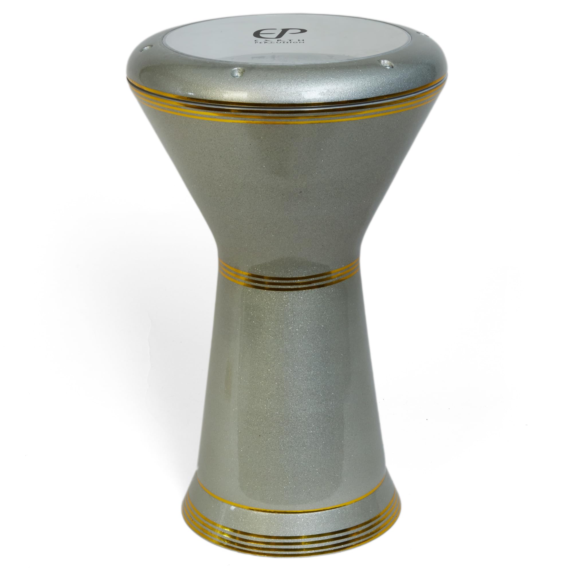 Sombaty LUX Darbuka Doumbek, Silver Majesty, Pro Skin, Case & Extra Skin