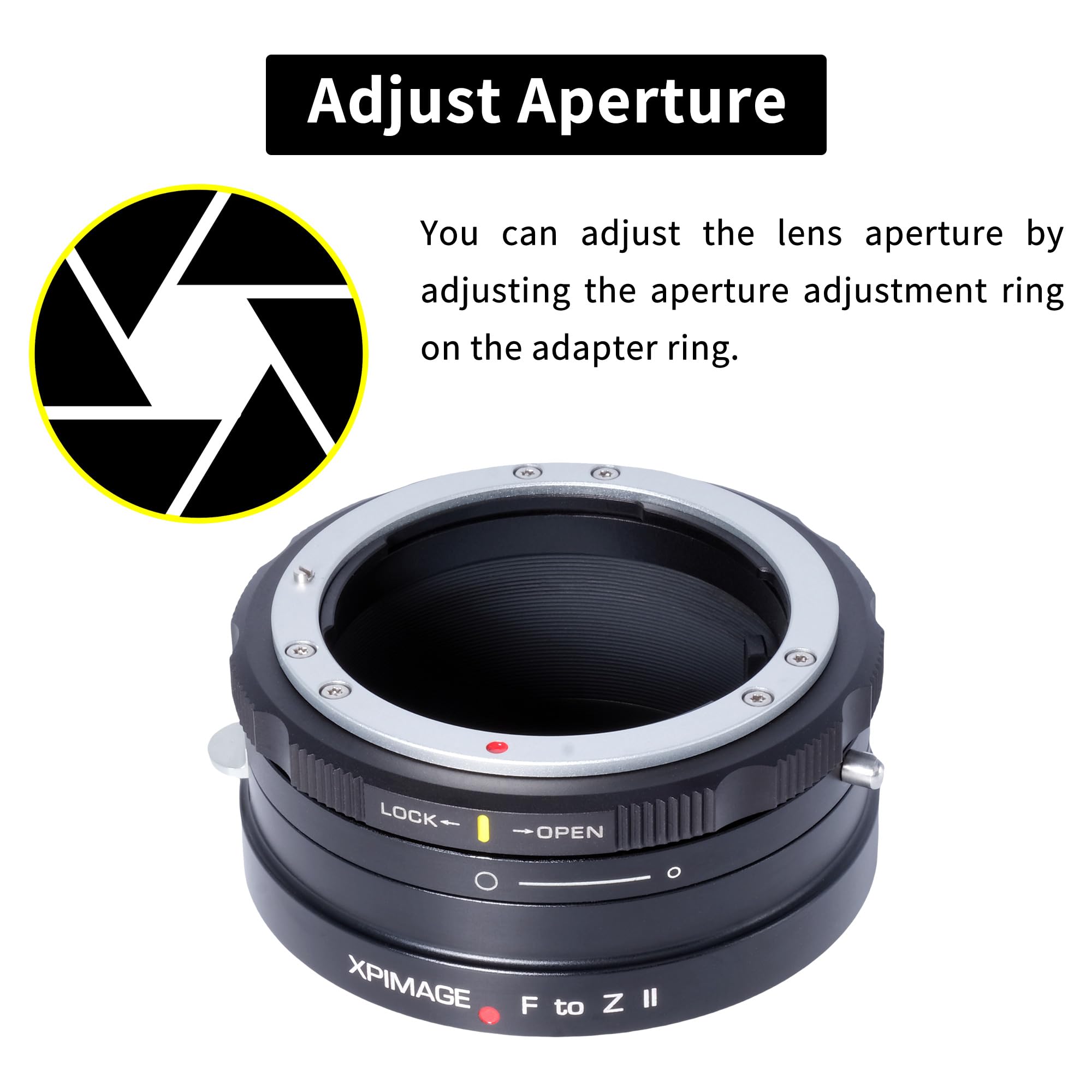 Bague d'adaptation pour Monture d'objectif Compatible avec Les objectifs Nikon F et Les appareils Photo Nikon Z