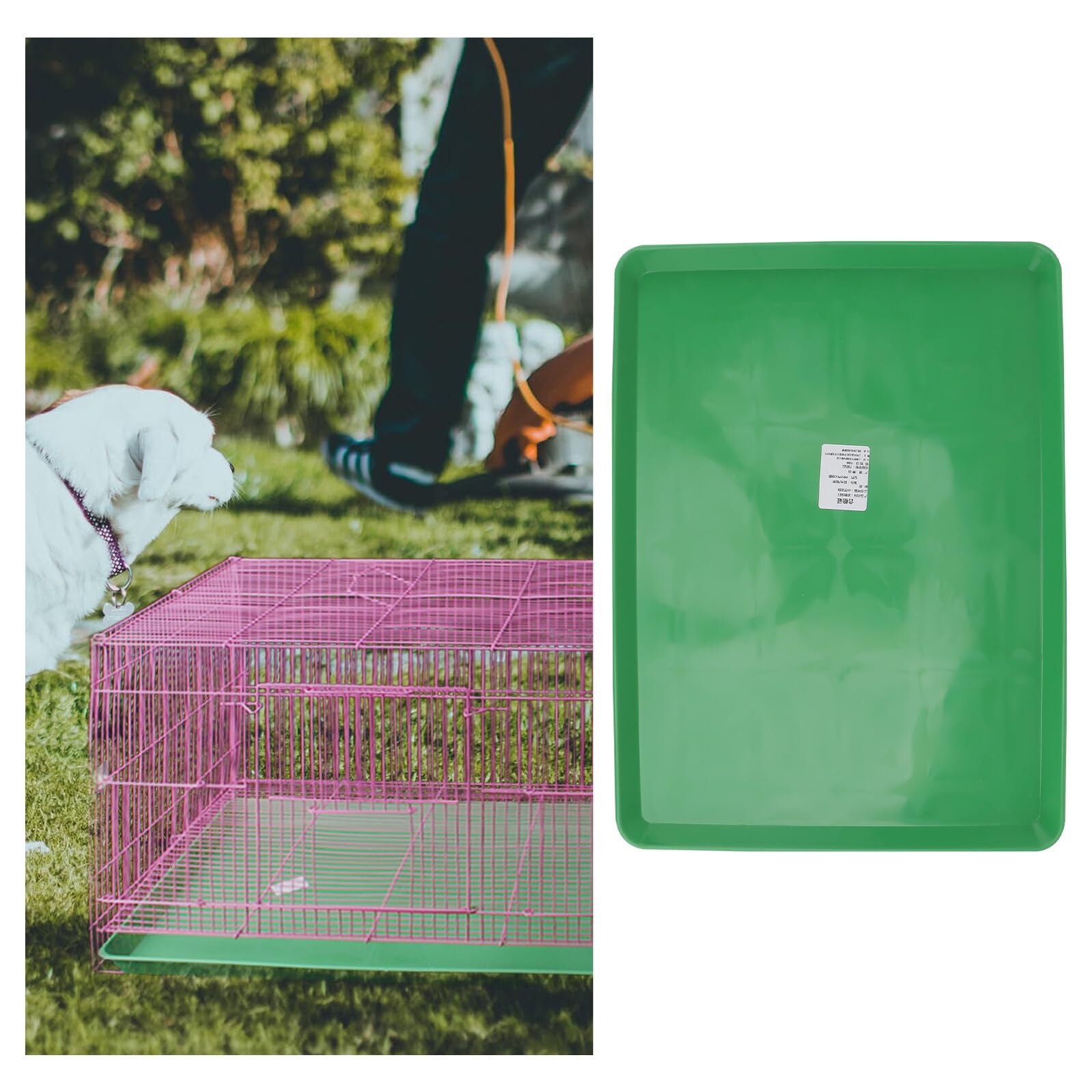 Fondo per Gabbia Coniglio Vaschetta Pet Tray in Plastico Verde Resistente a Usura e Macchie per Gabbia di Animali Domestici